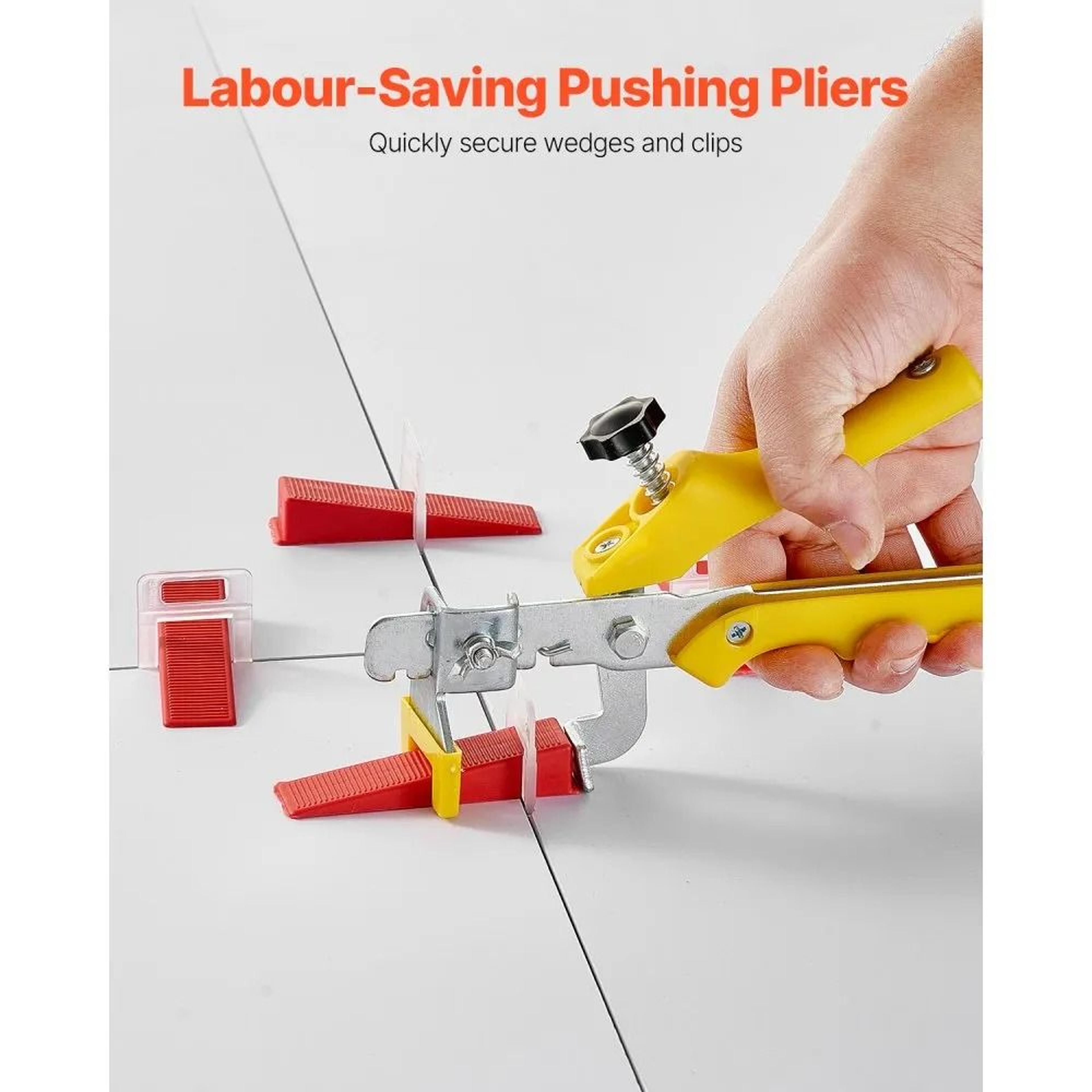 Tile Leveling System With 700 Clips 200 Reusable Wedges And Tile Pliers 5