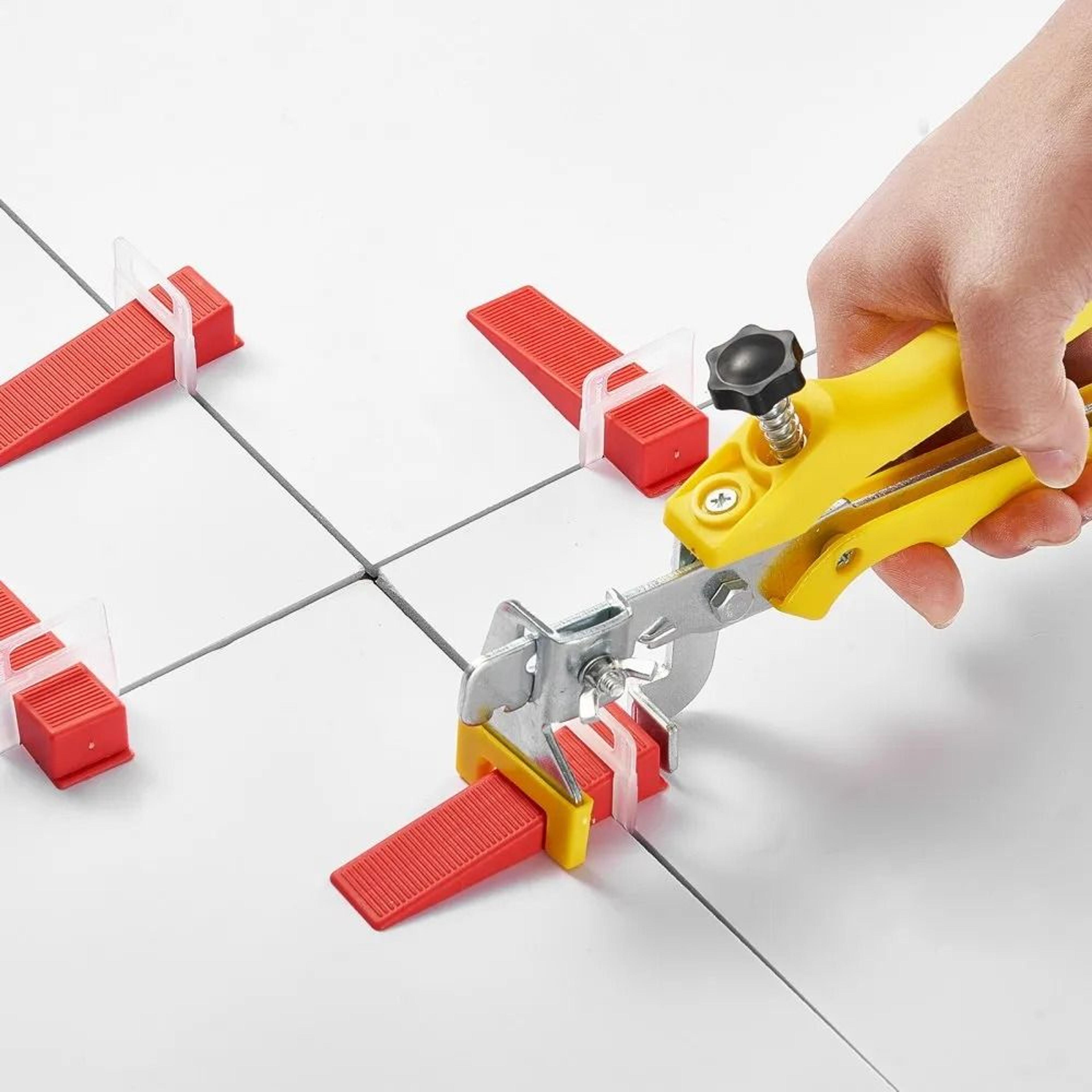 Tile Leveling System With 700 Clips 200 Reusable Wedges And Tile Pliers 7