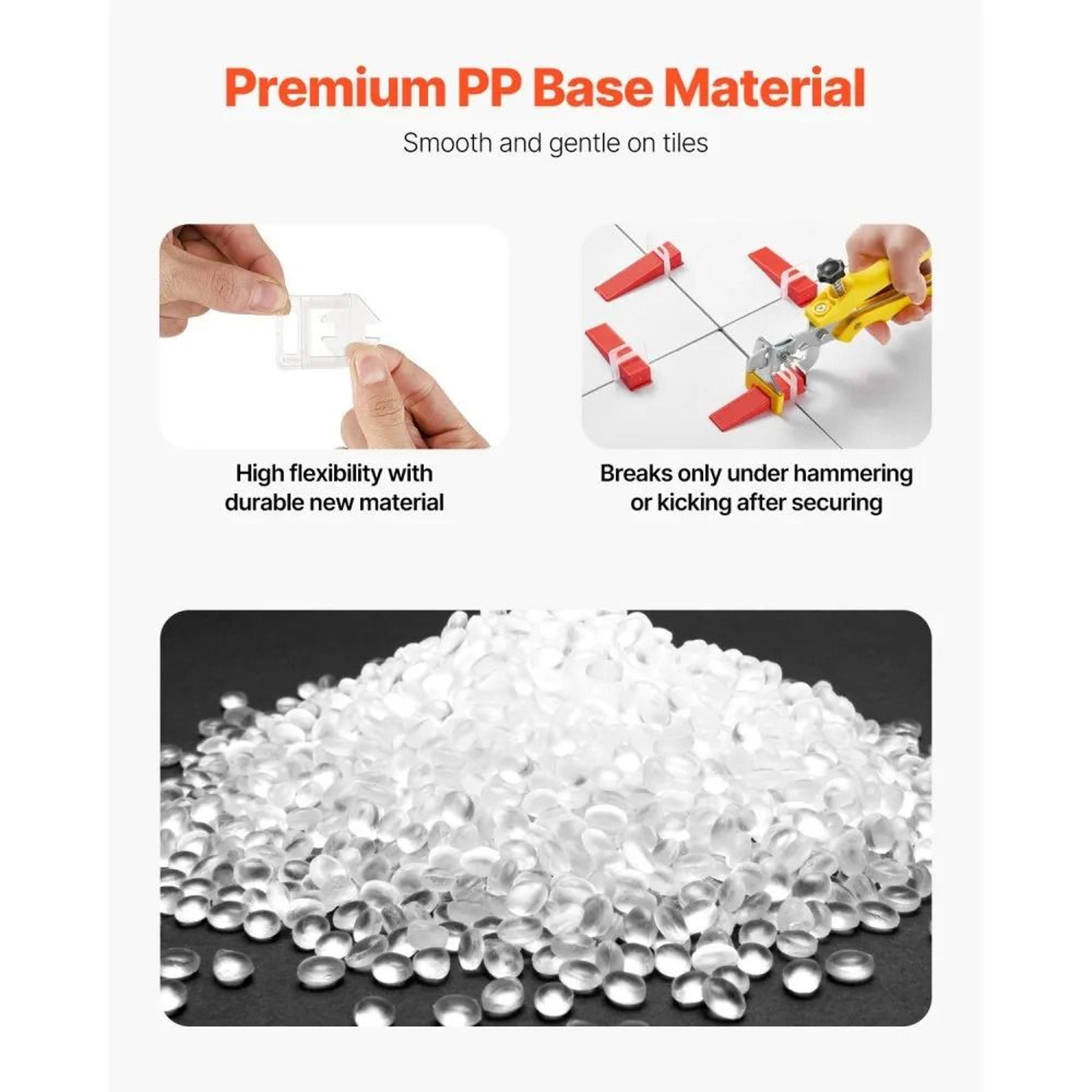 Tile Leveling System With 700 Clips 200 Reusable Wedges And Tile Pliers 3