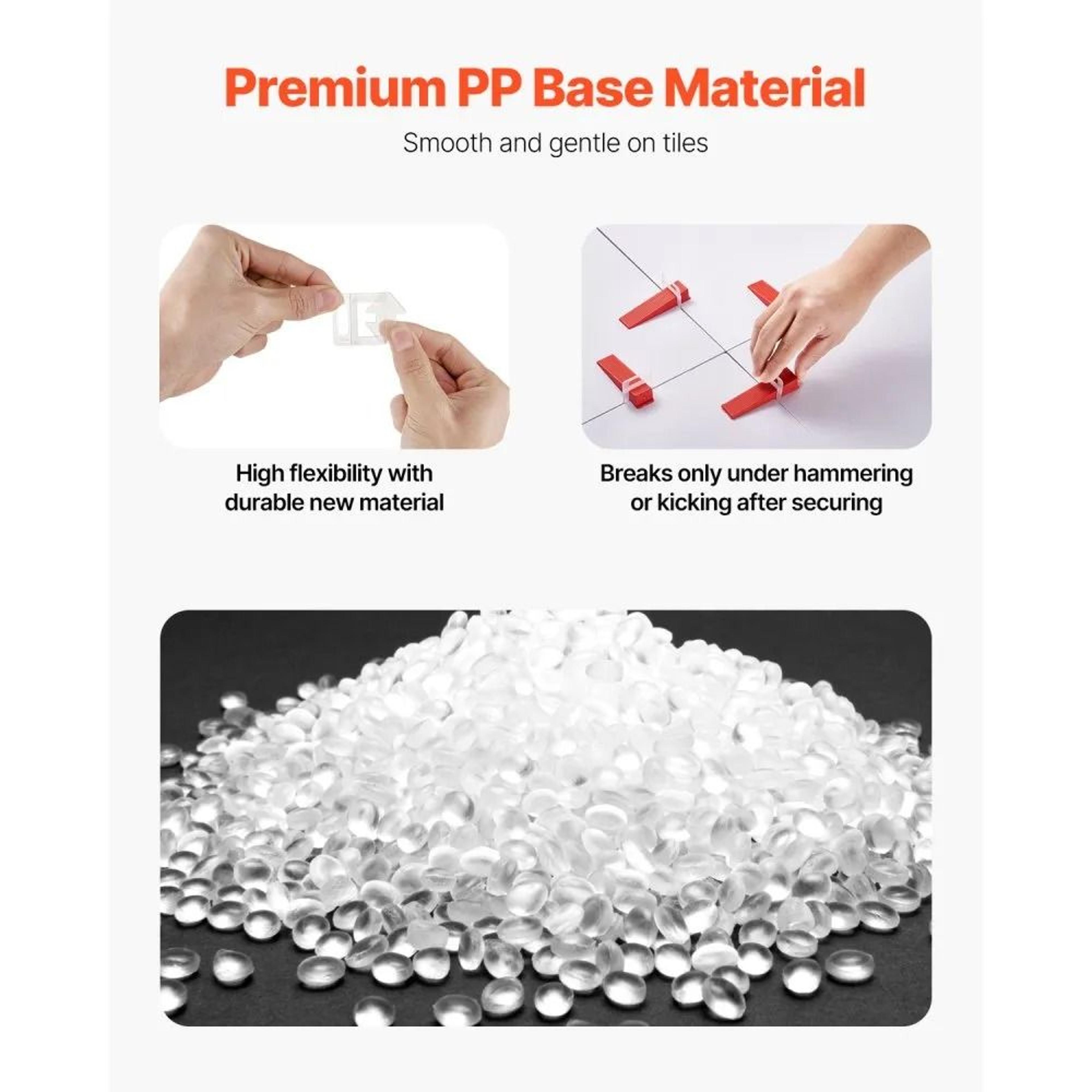 Tile Leveling System Clips 2200Piece 116 Inch Tile Spacers For Floor And Wall Installation 2