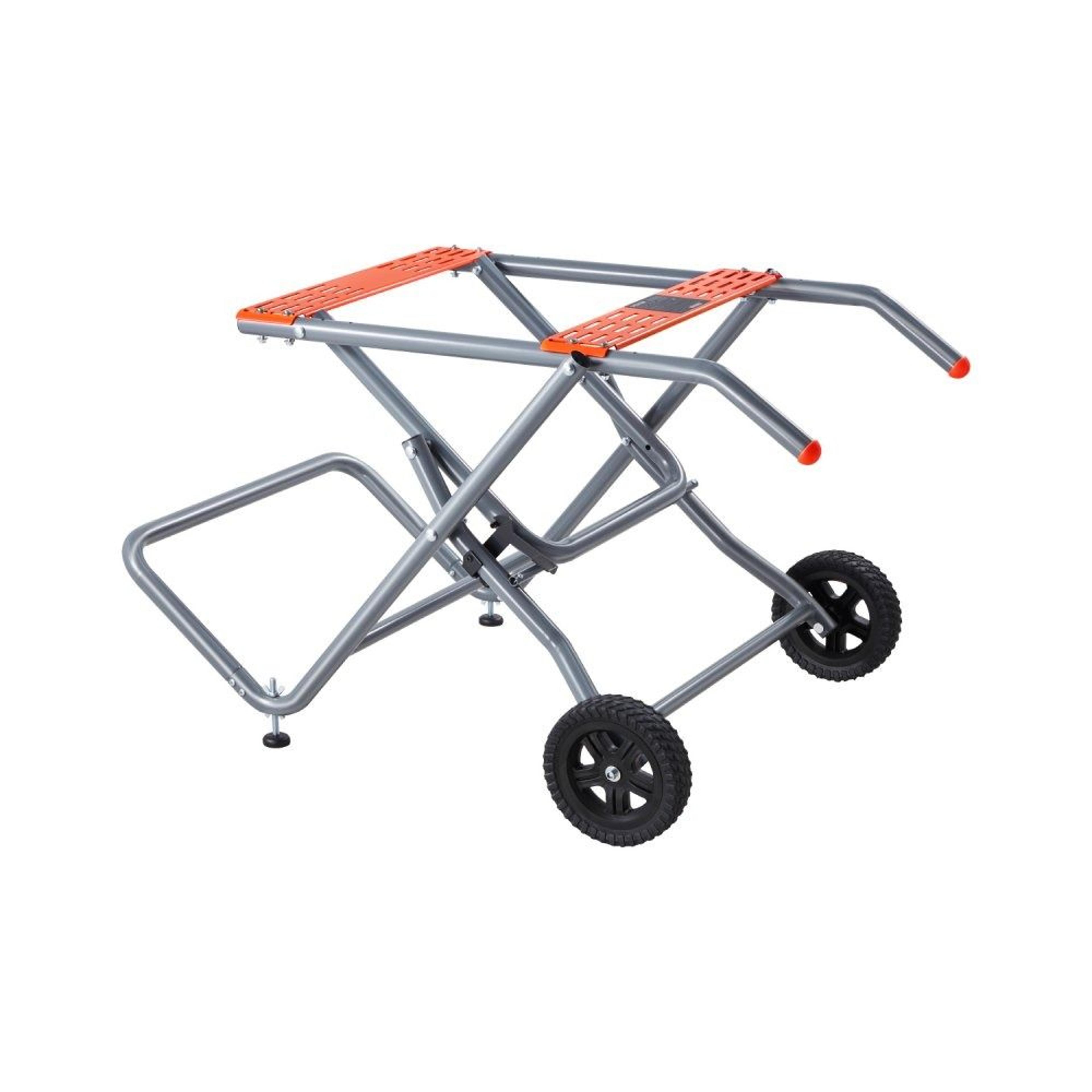 portable table saw stand with wheels and 350 lb capacity heavy duty foldable steel frame