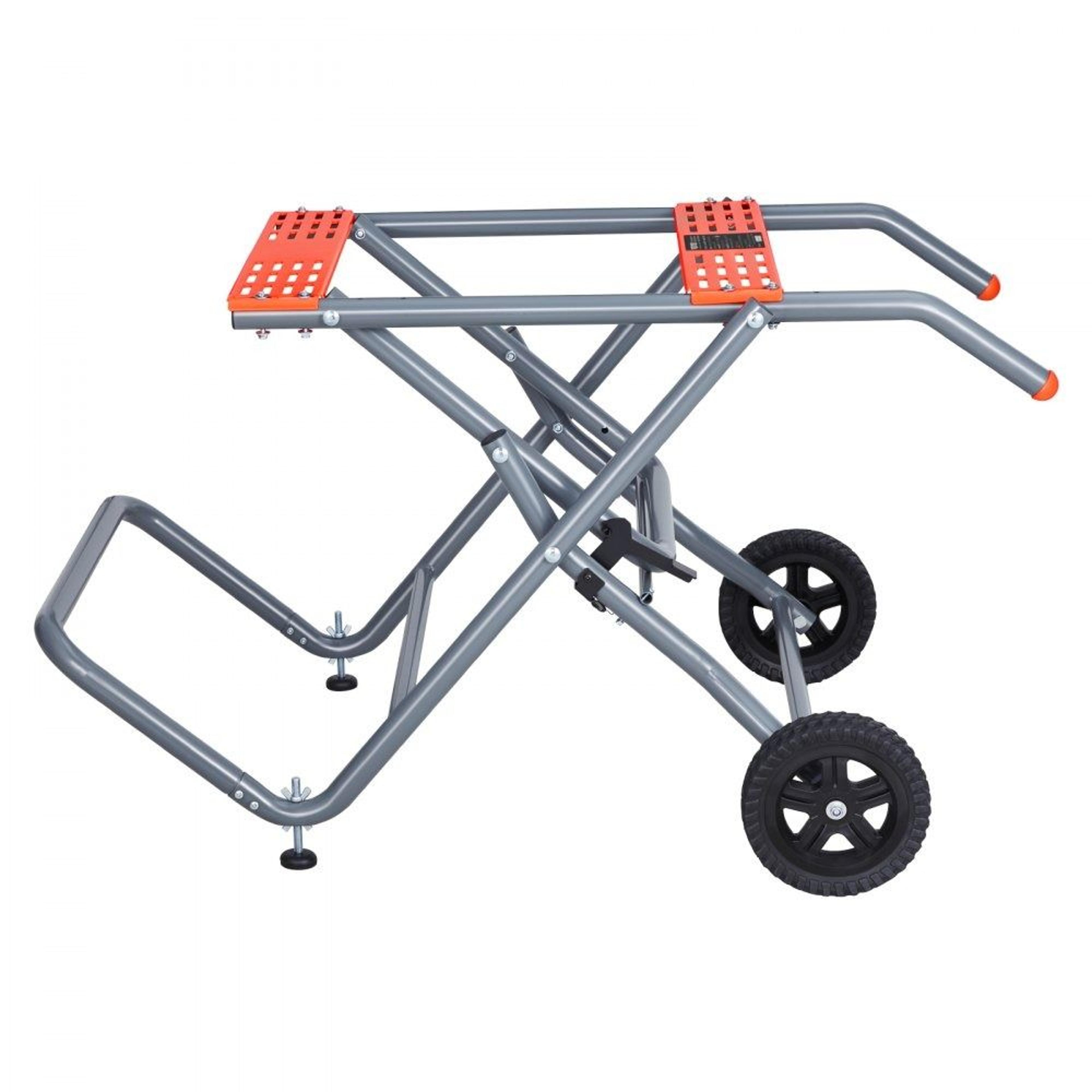 folding table saw stand with 350 lbs load capacity and heavy duty steel frame