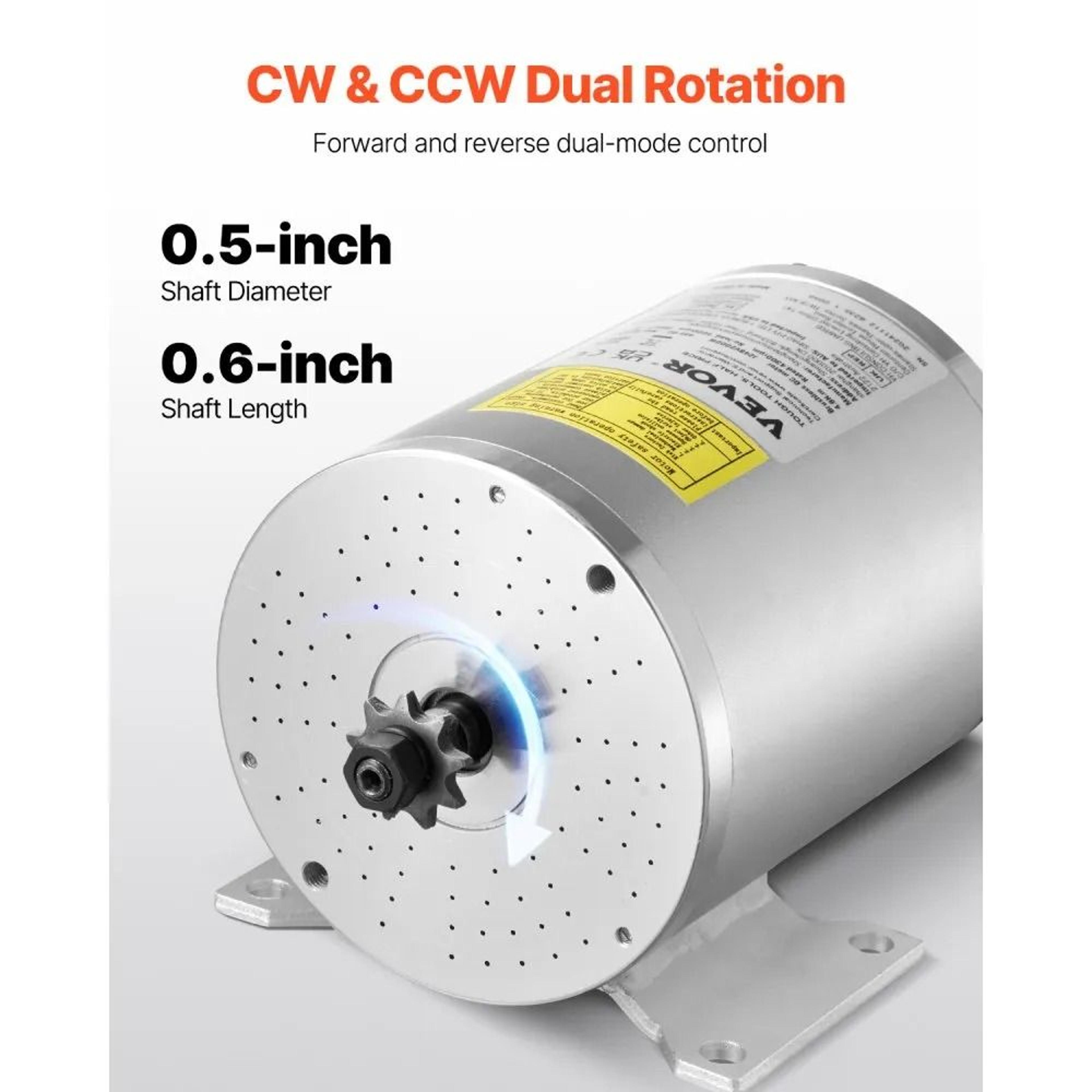 2000W Brushless DC Motor Kit 48V 4300 RPM With Speed Controller And Throttle Grip 5