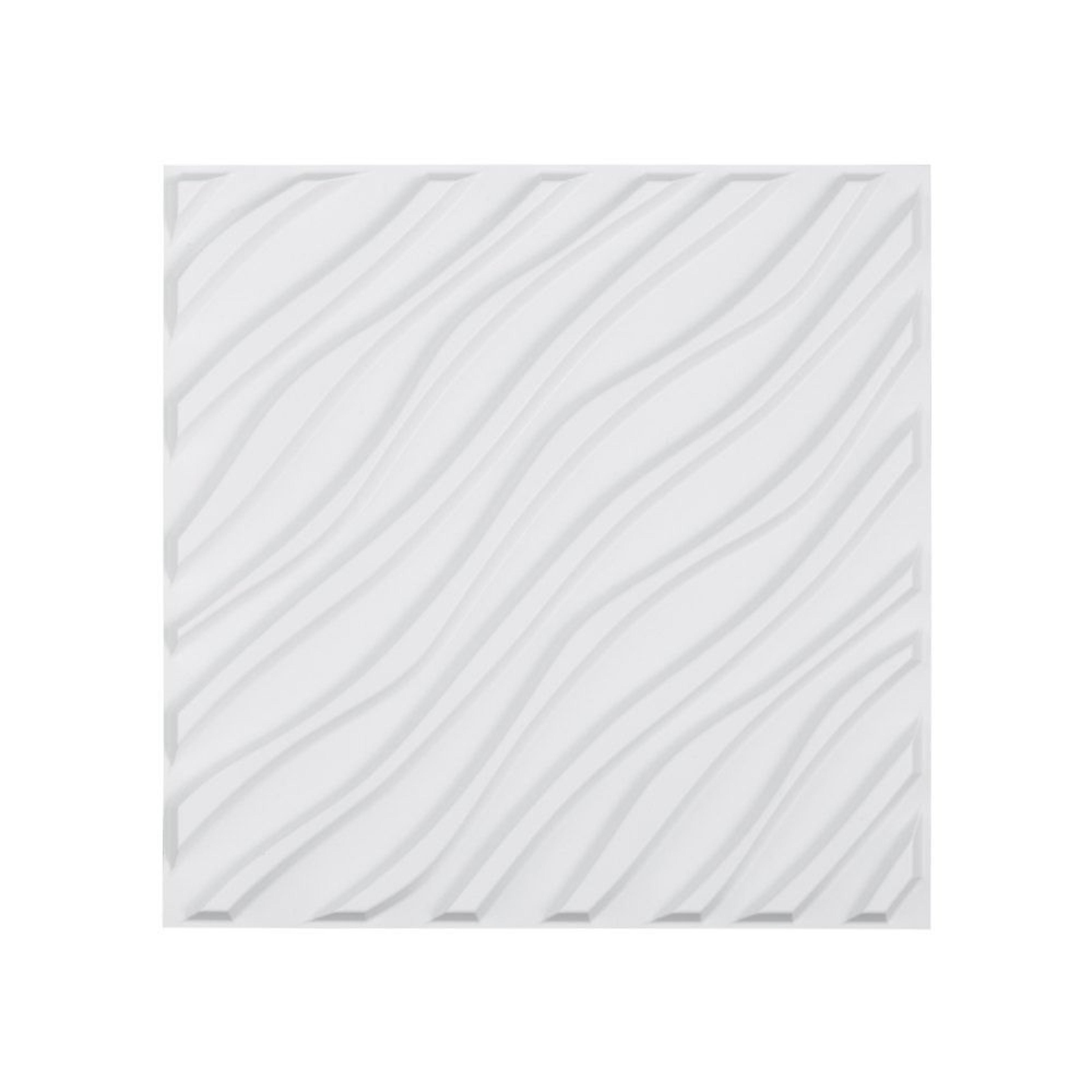 3d wall panels 12-pack pvc wave textured wall tiles 32 sq. ft. matte white
