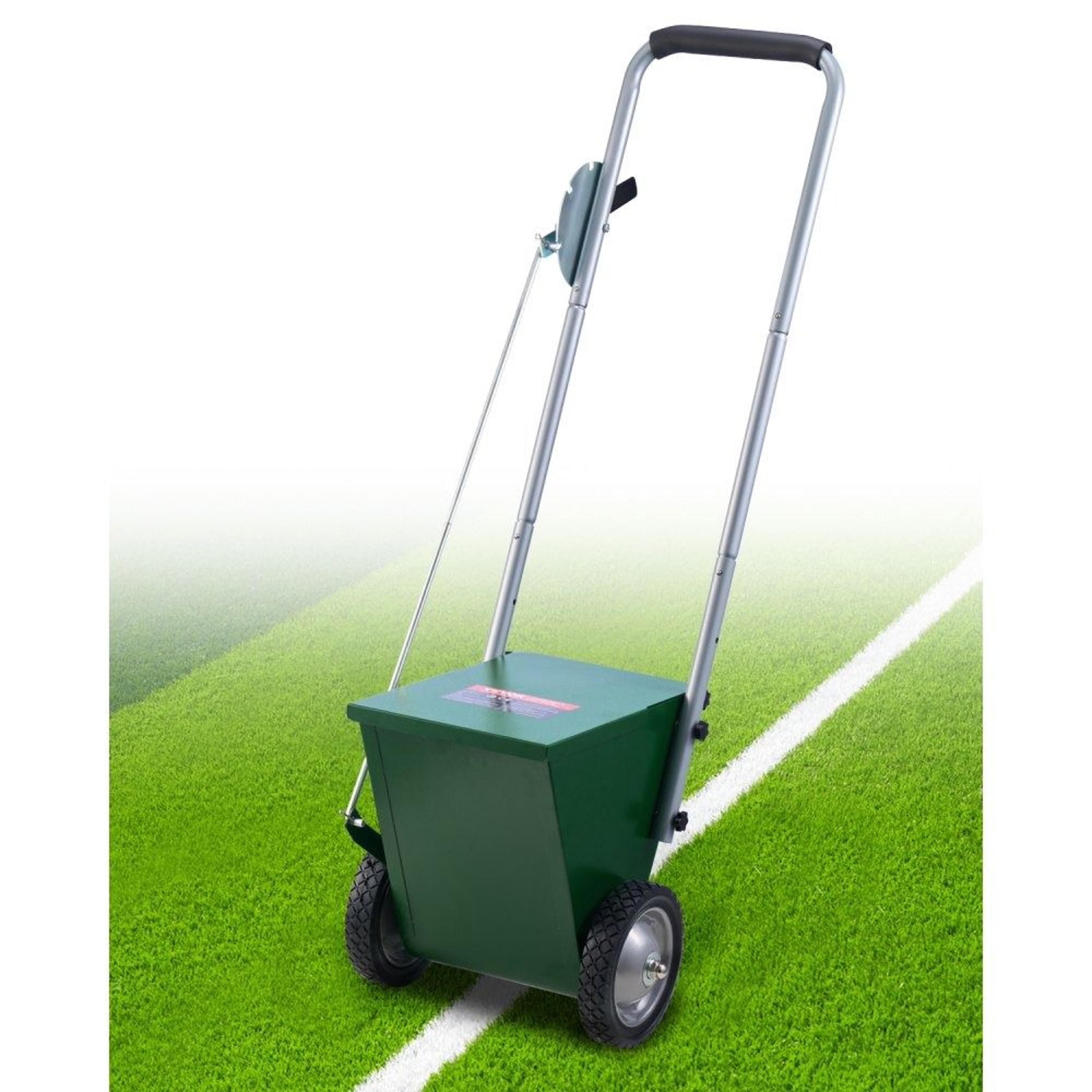 dry line marker with 2 adjustable line widths and 25 lb capacity for sports fields