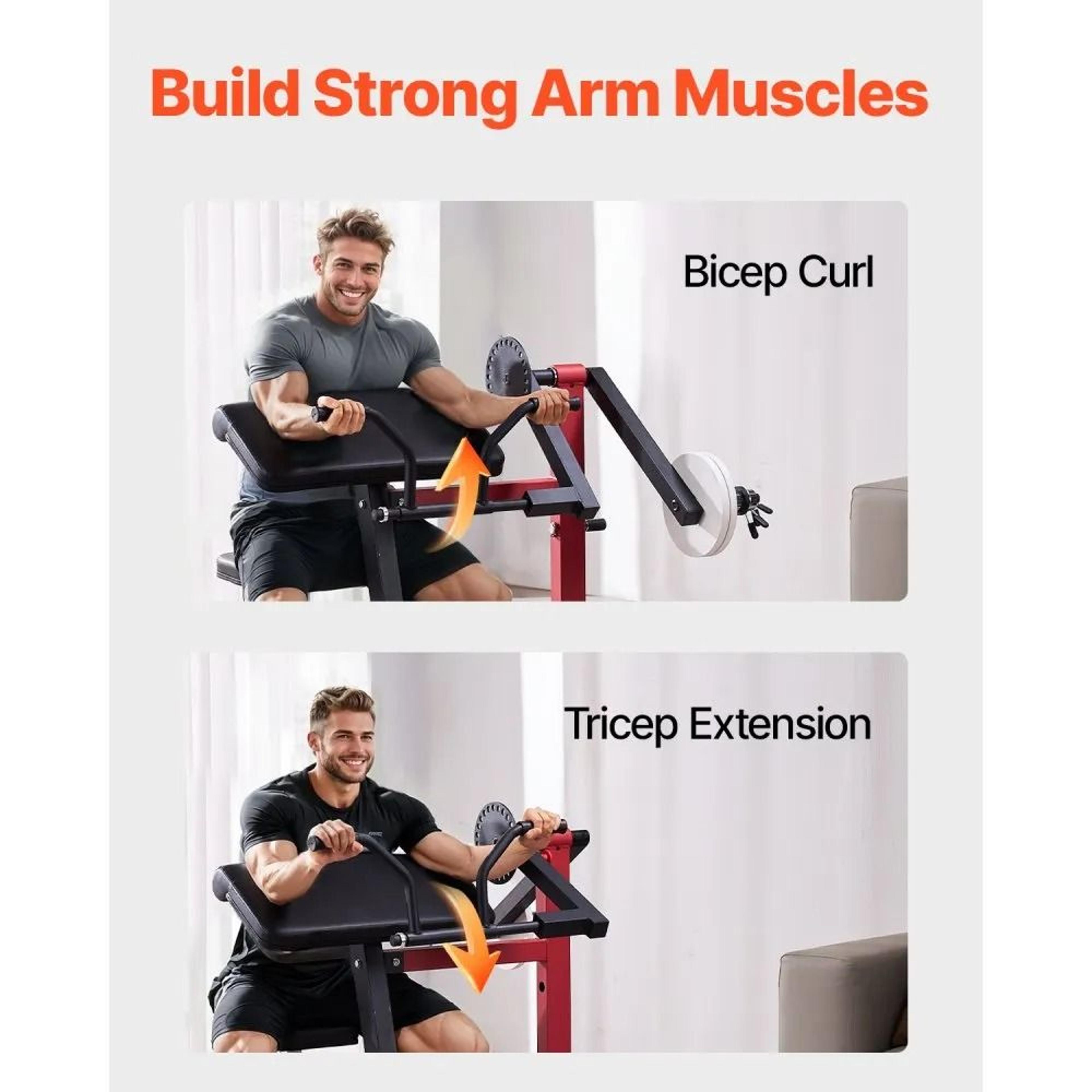 Preacher Curl Machine 2in1 Bicep Curl And Triceps Extension For Home Gym 3