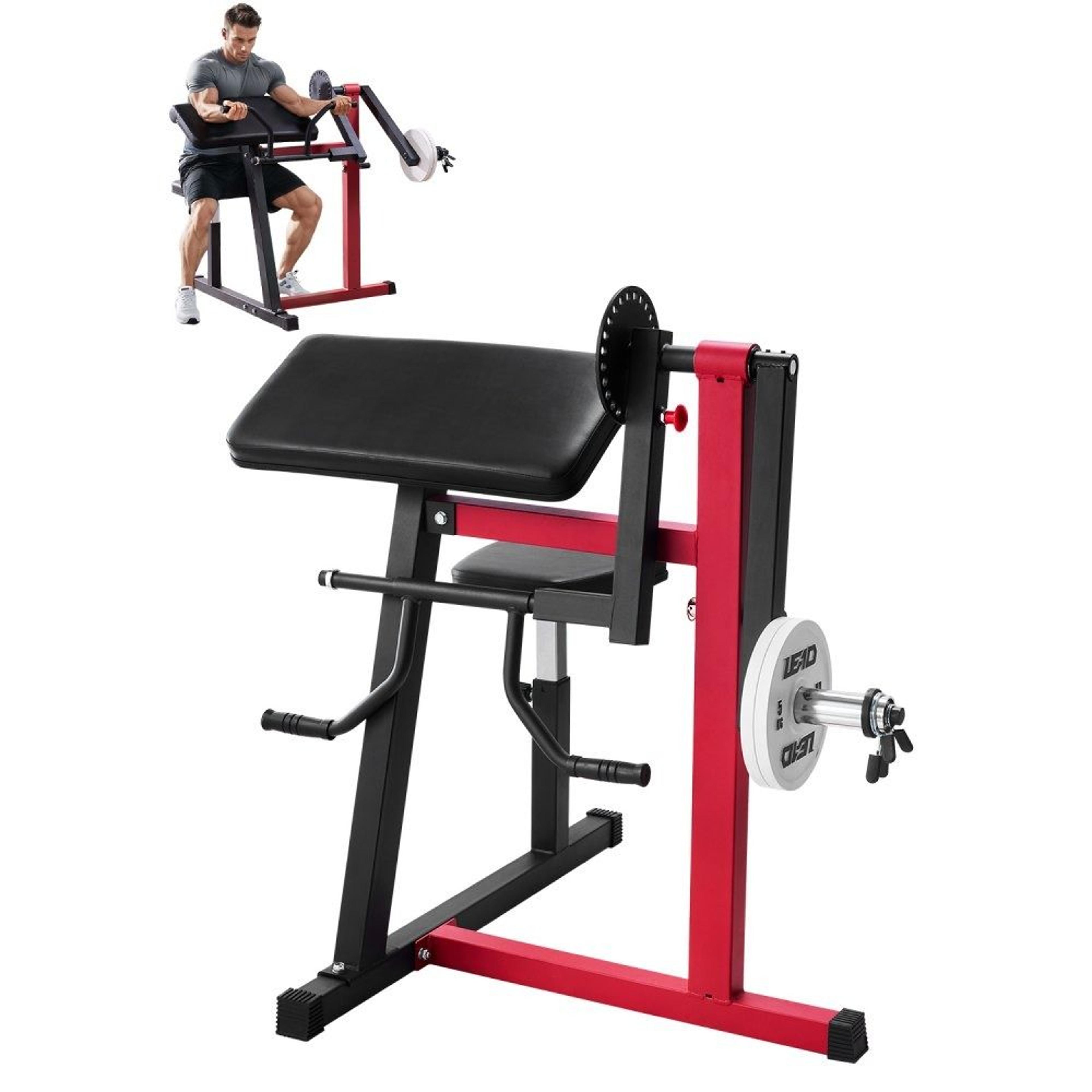 preacher curl machine 2-in-1 bicep curl and triceps extension for home gym