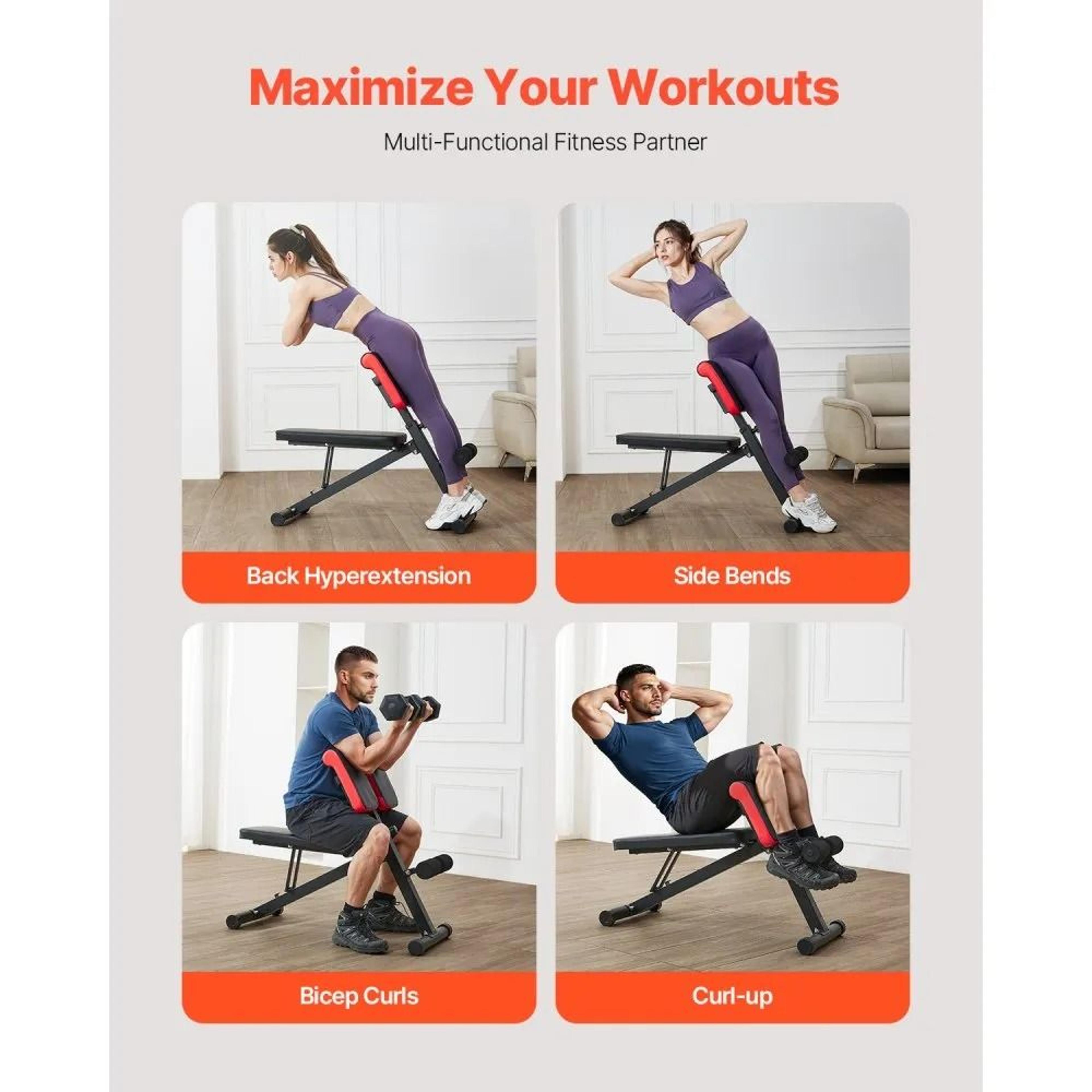 Adjustable Roman Chair Hyperextension Bench With Foldable Design For Home Gym Workouts 6