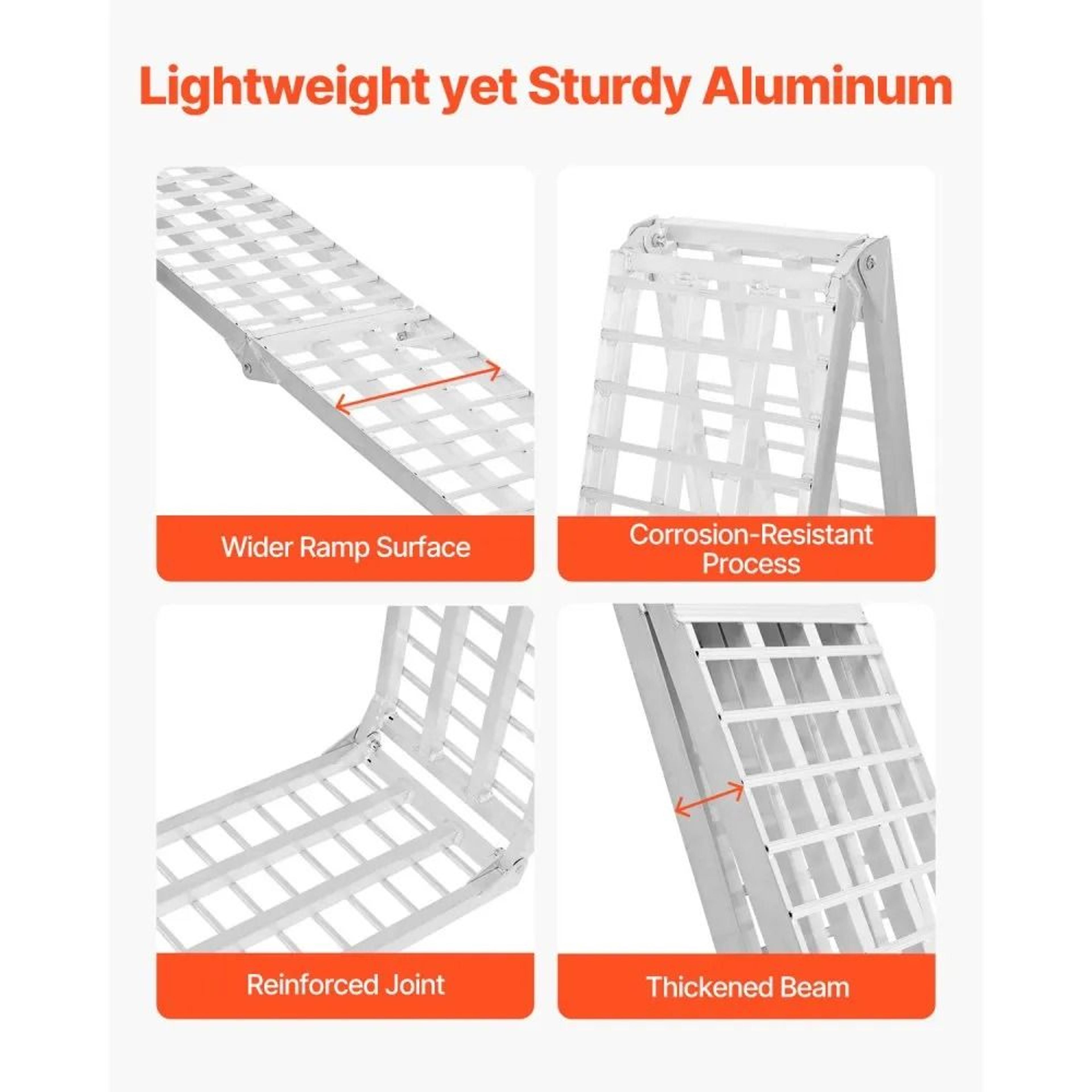 Aluminum Loading Ramps 2Pack With 2000 Lb Capacity And Folding Design 5
