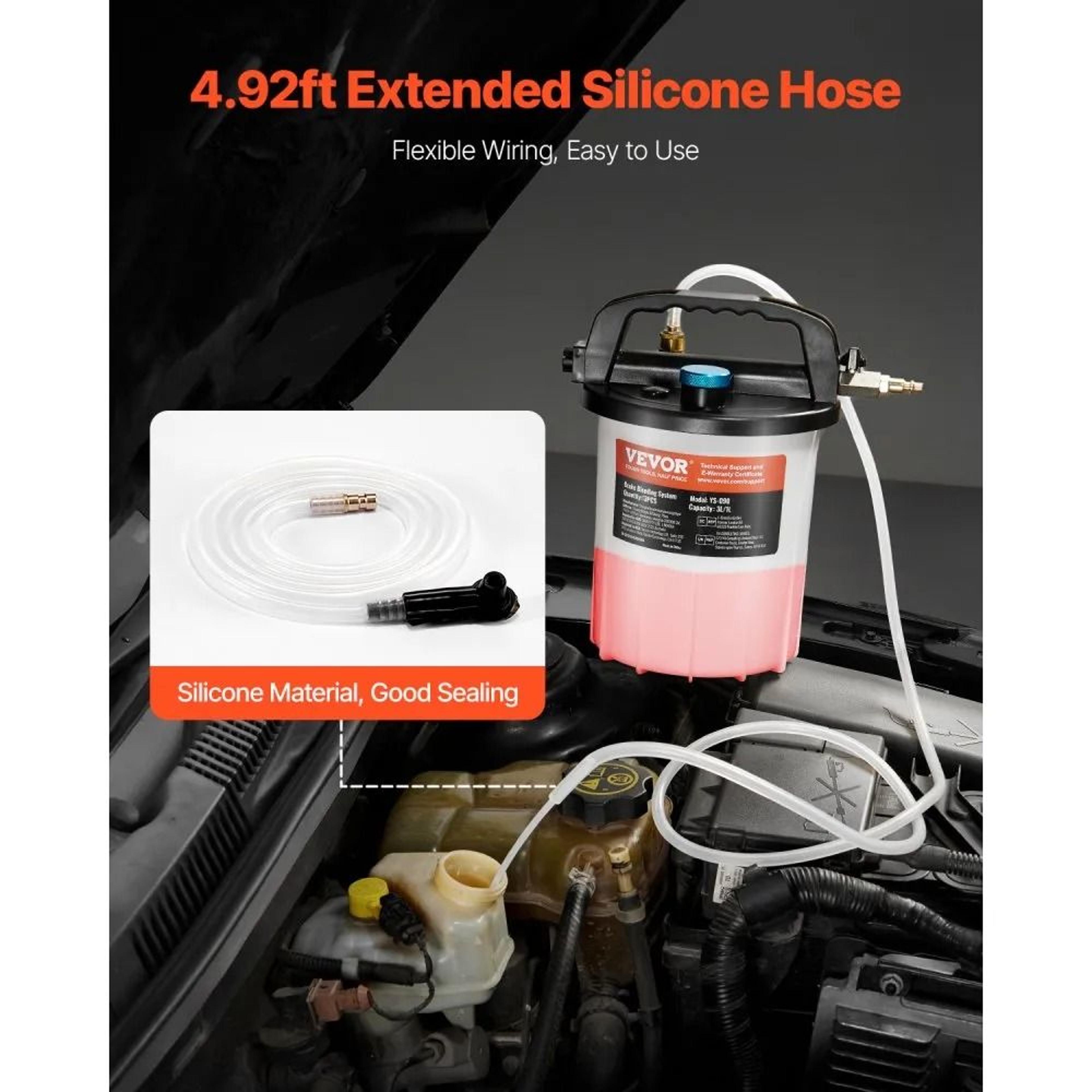 Brake Bleeder Kit With 3L Fluid Extractor And 1L Refill Bottle 1