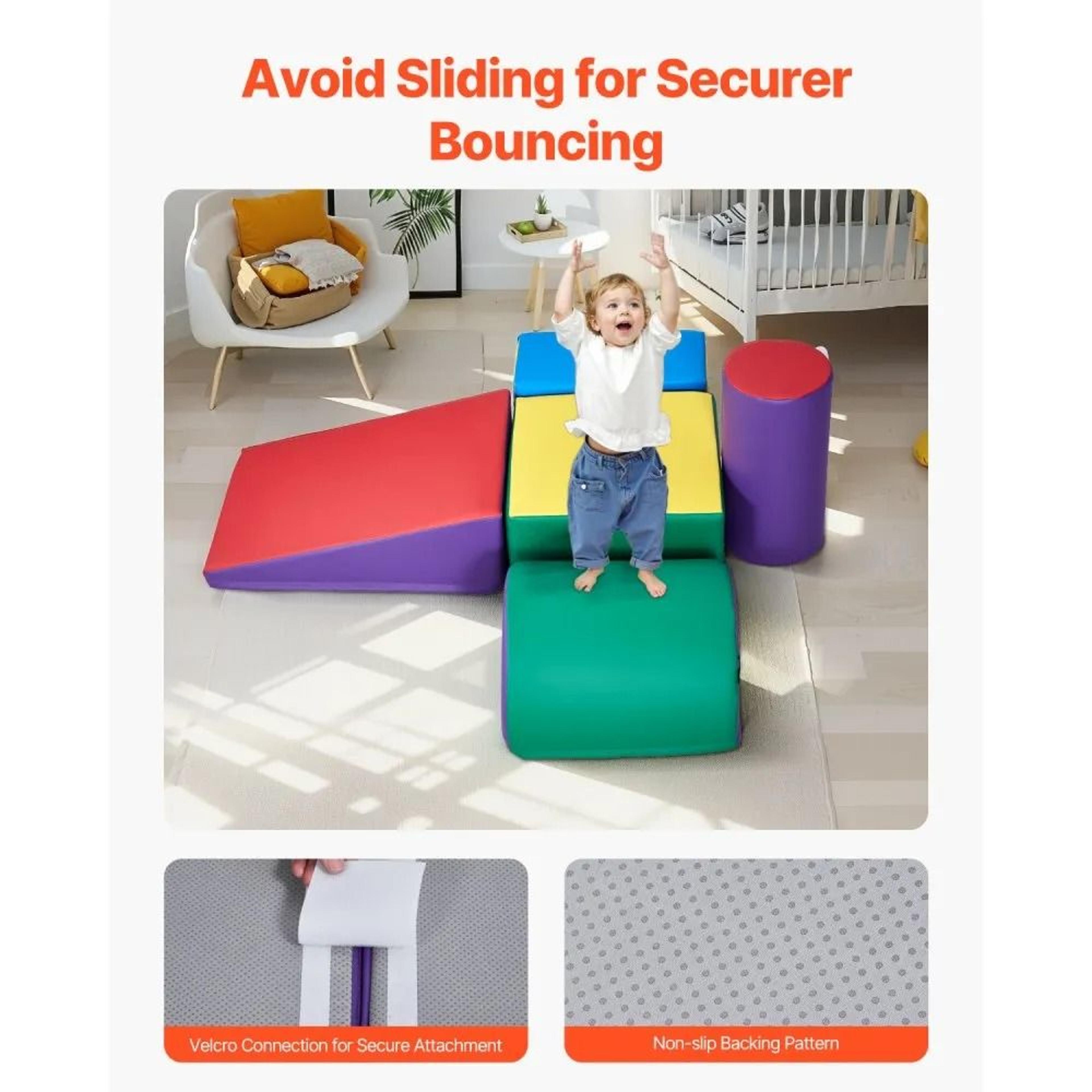 Foam Climbing Toys For Toddlers 5Piece Indoor Climb And Crawl Playset 2