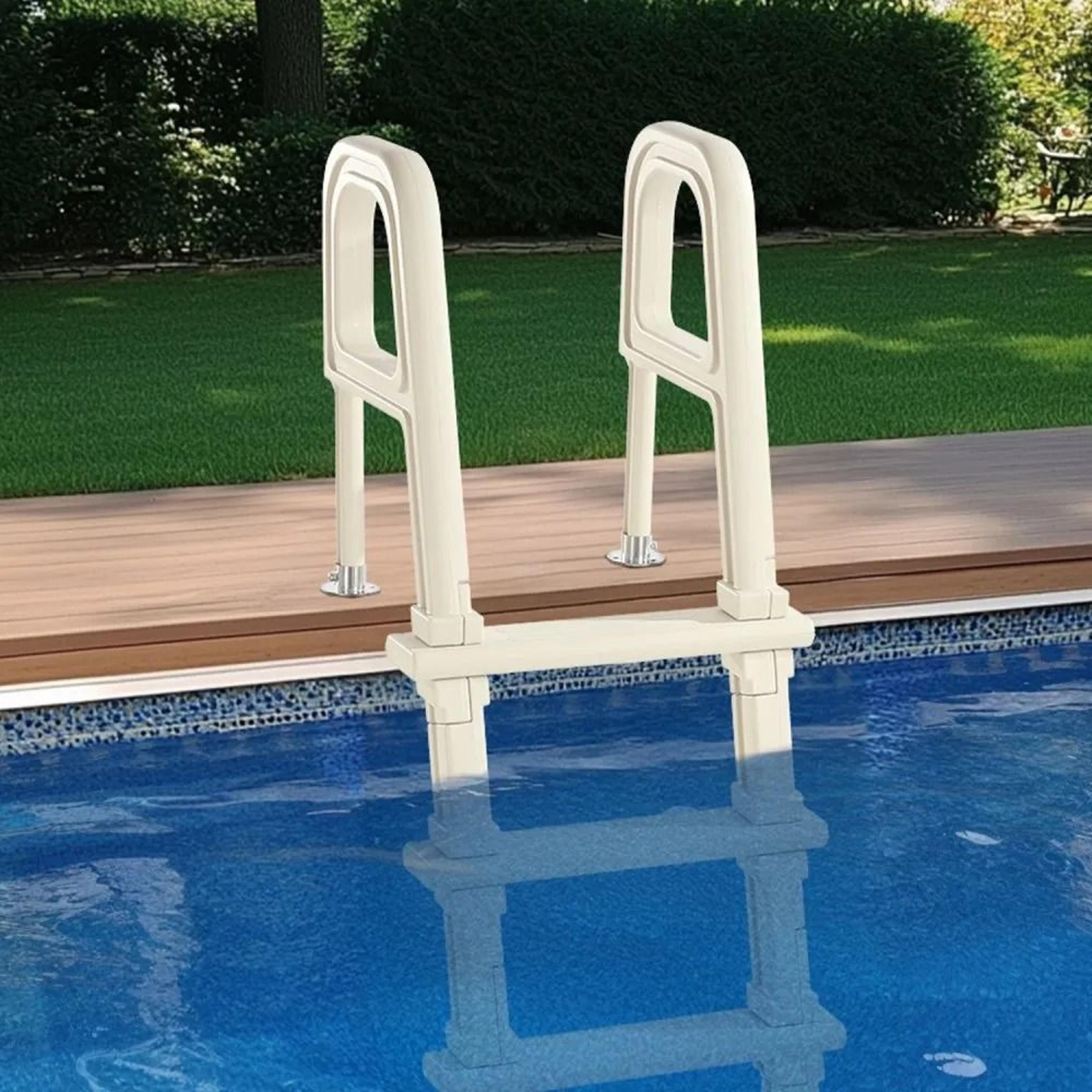 Swimming Pool Ladder With 5 NonSlip Steps And Double Handrails For 4854 Inch Pools 5
