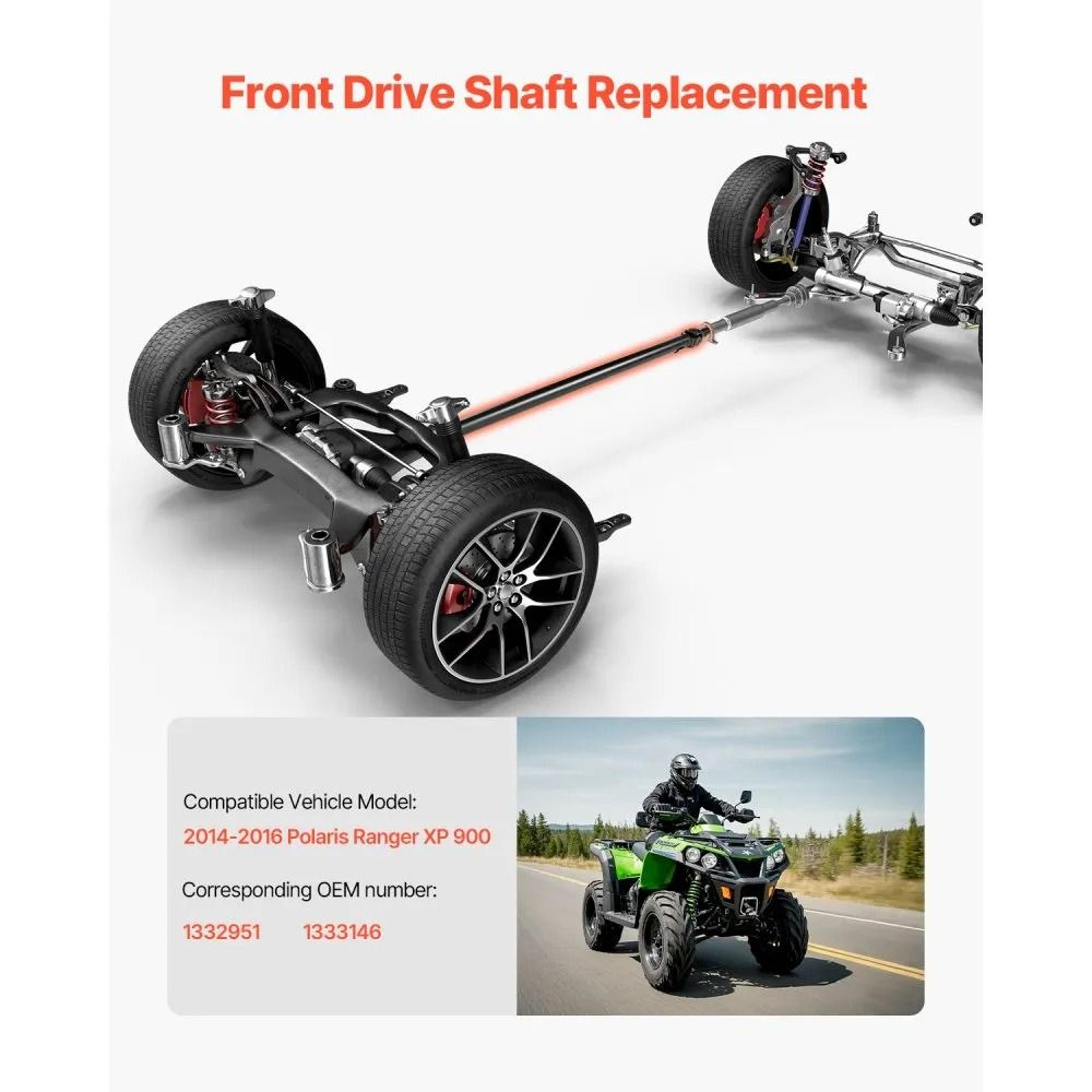Front Drive Shaft Assembly 64 Inch For 20142016 Polaris Ranger XP 900 1
