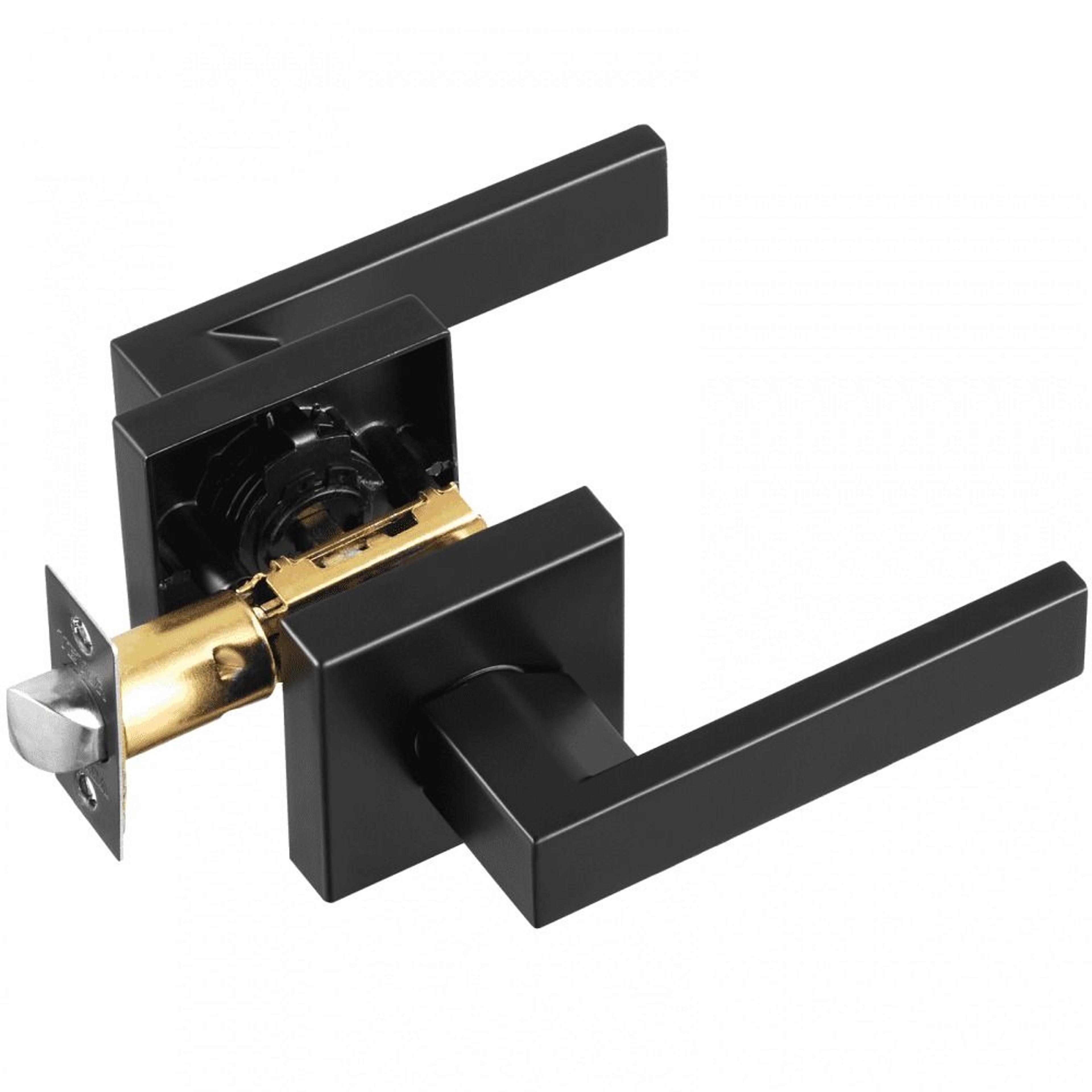Passage Door Handles 6 Pack Matte Black Reversible NonLocking Interior Door Levers 8