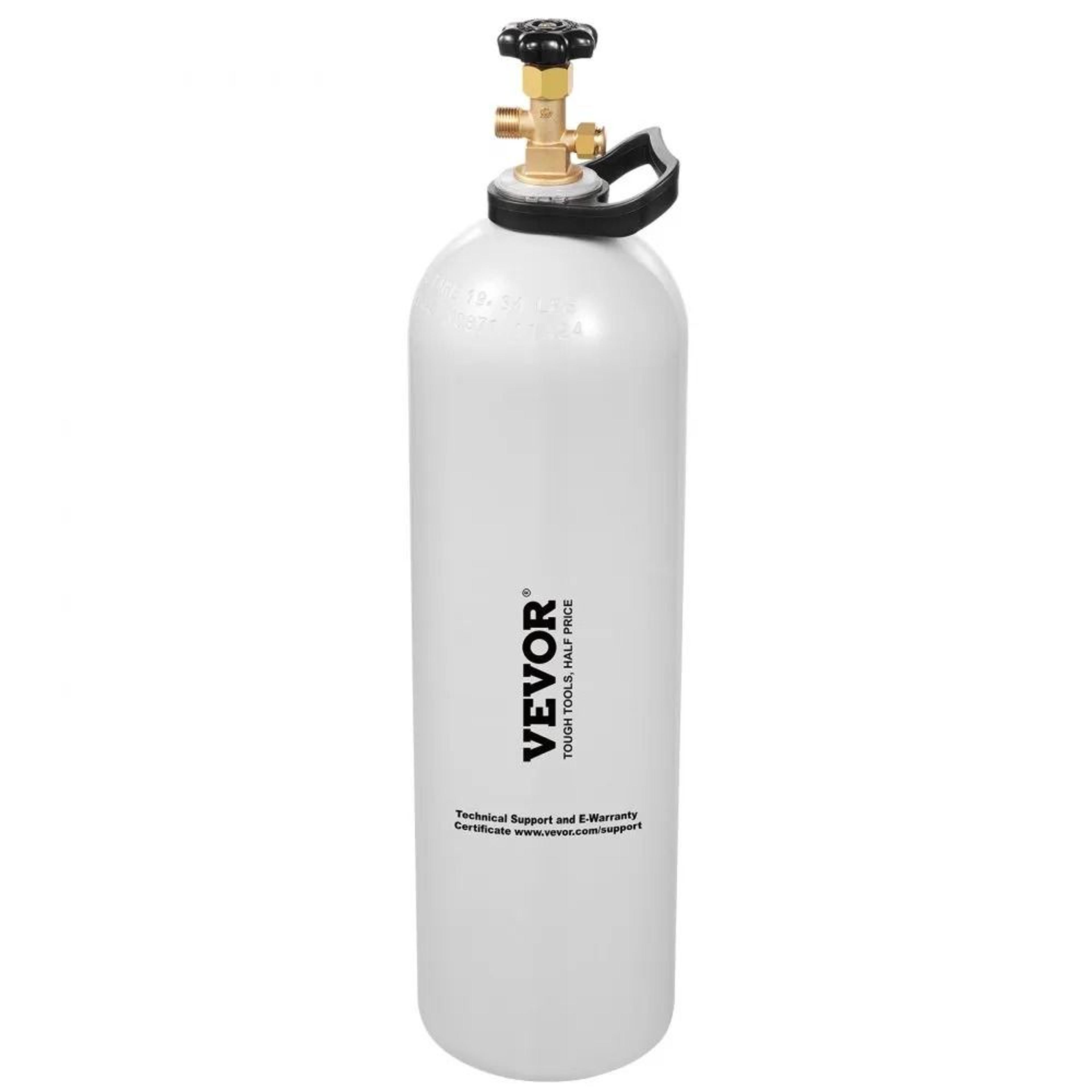 15 lb aluminum co2 tank with cga320 valve for draft beer and soda makers