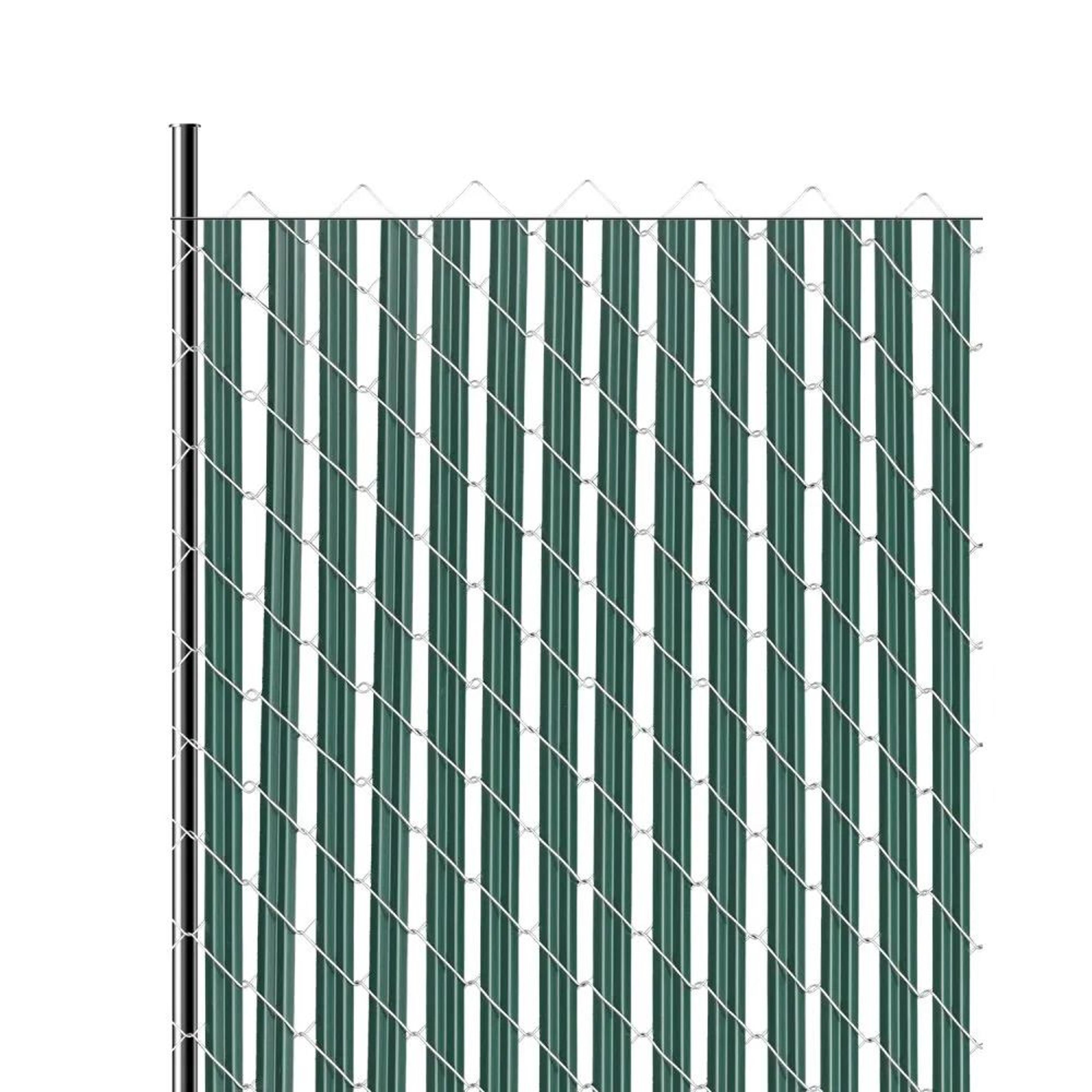 chain link fence privacy slats with bottom locking design for 4 ft fences green
