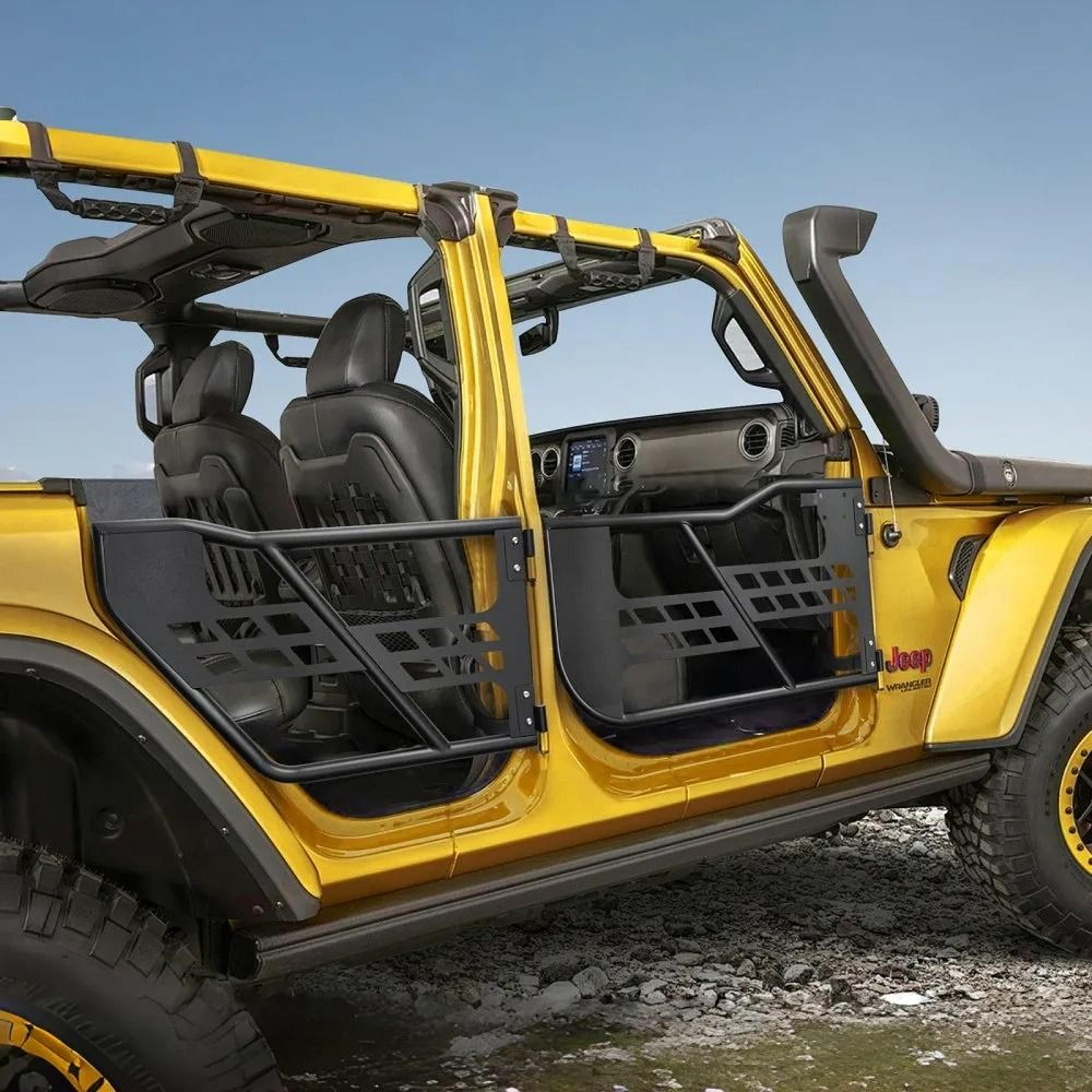 Jeep Wrangler JK Tube Doors 4Door Steel Set For 20072018 OffRoad Use 6