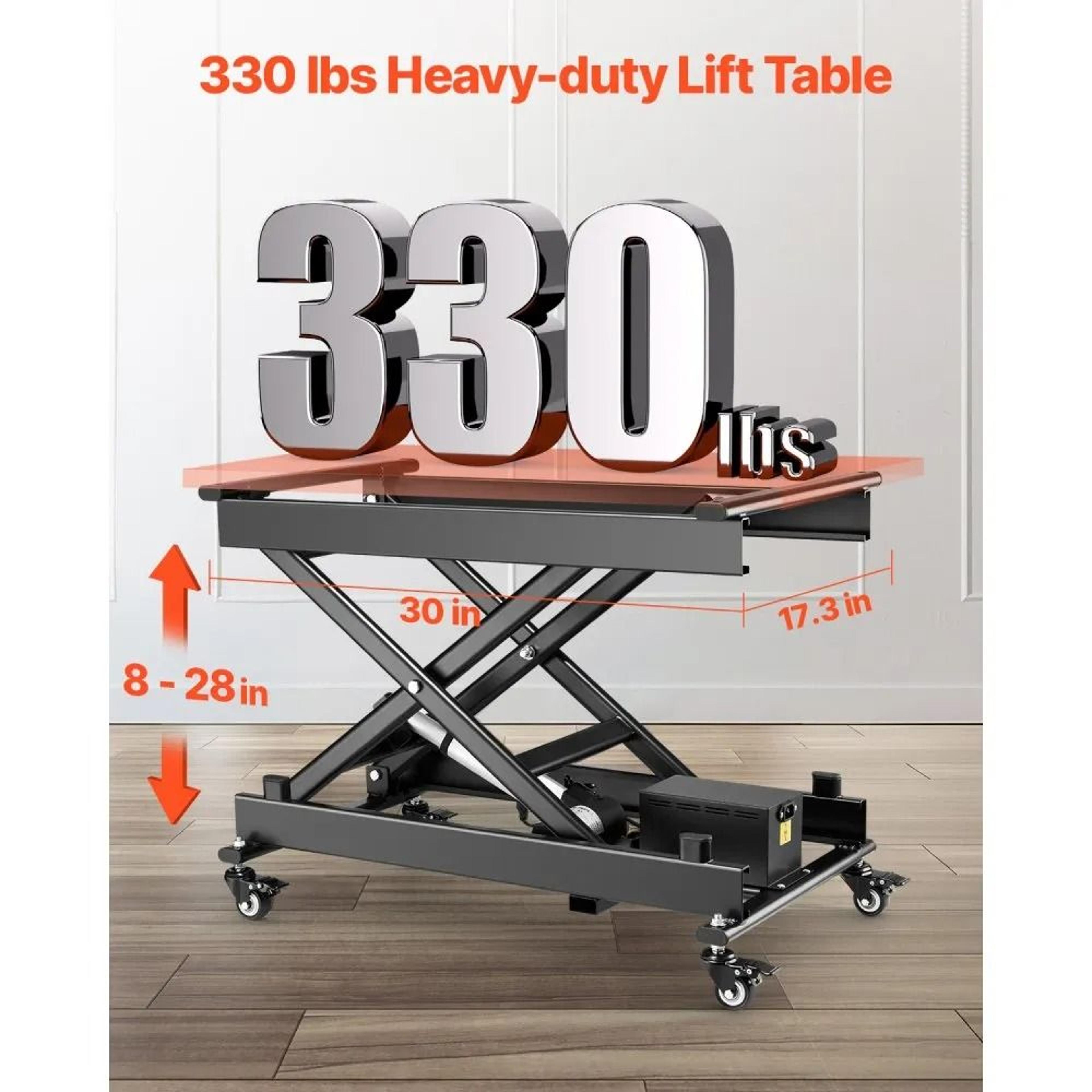 Electric Scissor Lift Table With 330 Lb Capacity And Adjustable Height 1