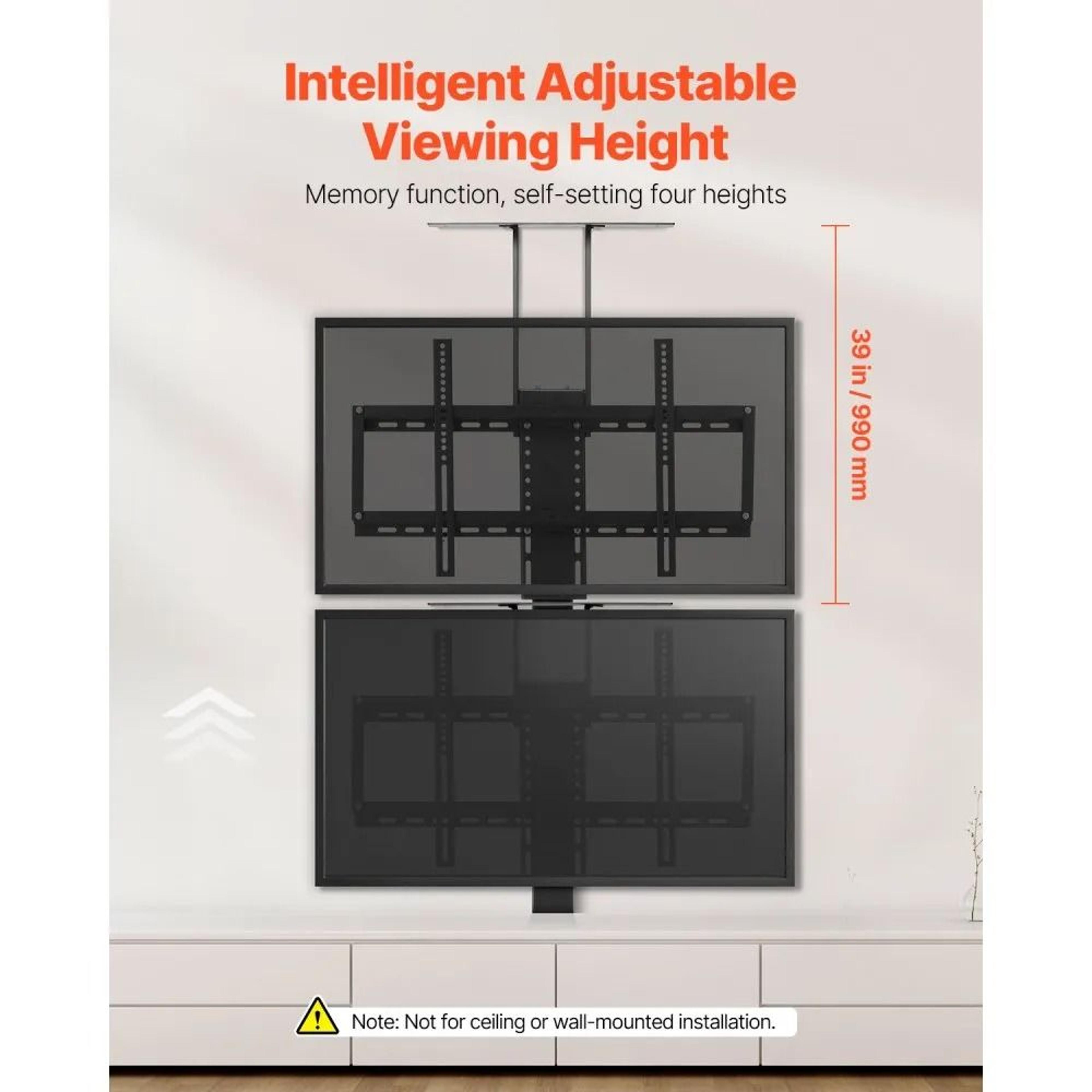Motorized TV Lift Stand For 3270 Inch TVs With Remote Control And 120 Lb Capacity 5