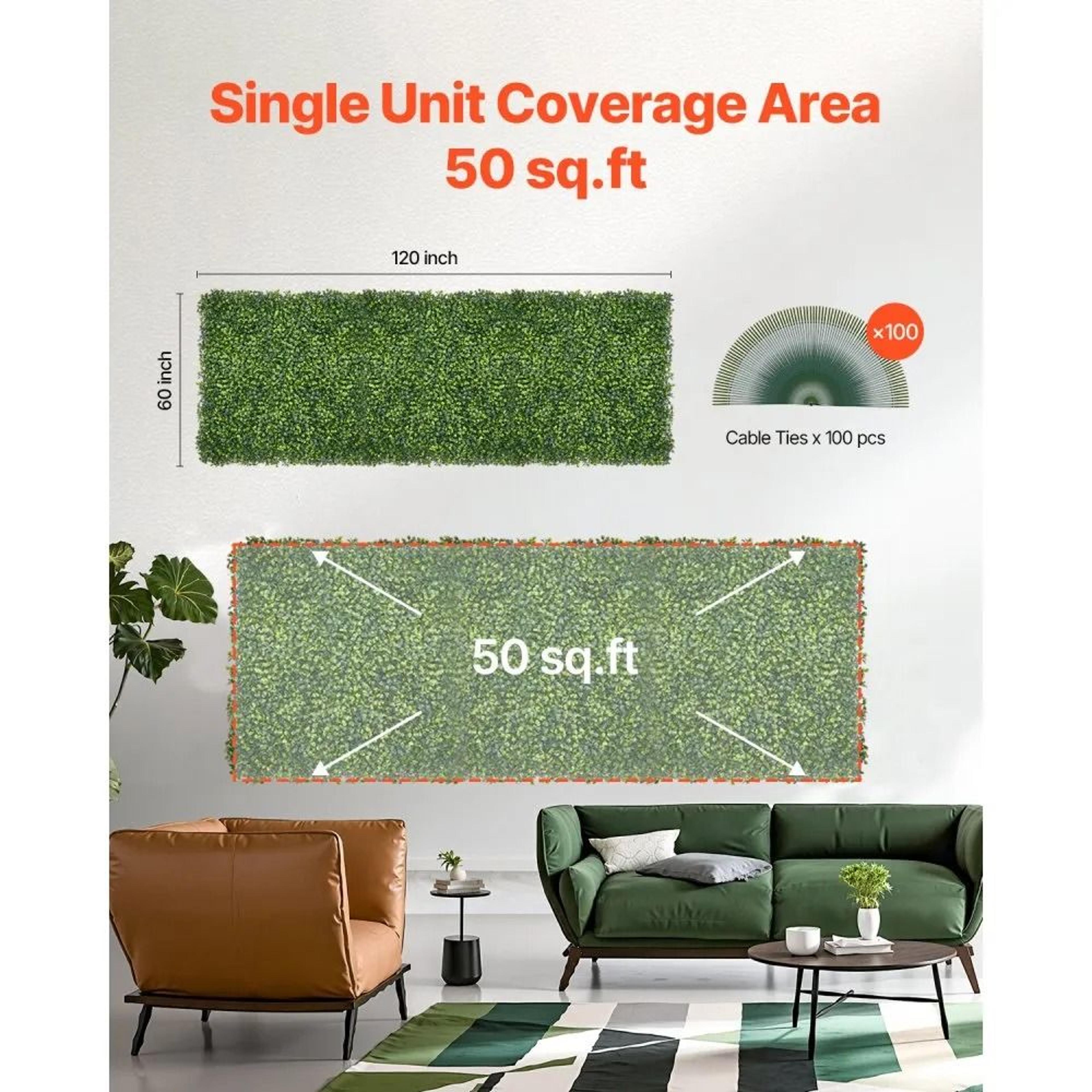 Artificial Grass Wall Panels Green Milan Grass Privacy Hedge Screen For Indoor And Outdoor Decor 5