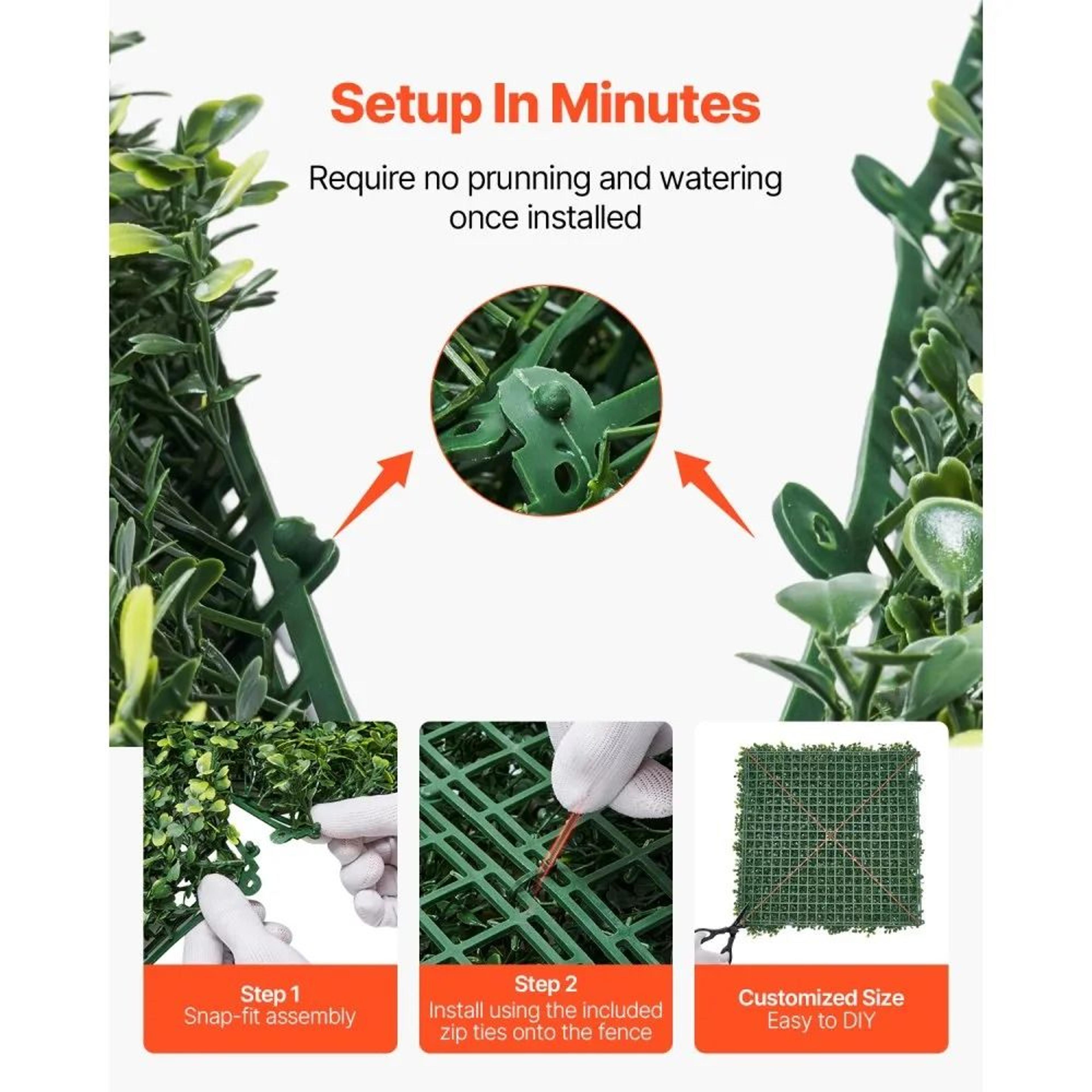 Artificial Grass Wall Panels Green Milan Grass Privacy Hedge Screen For Indoor And Outdoor Decor 3
