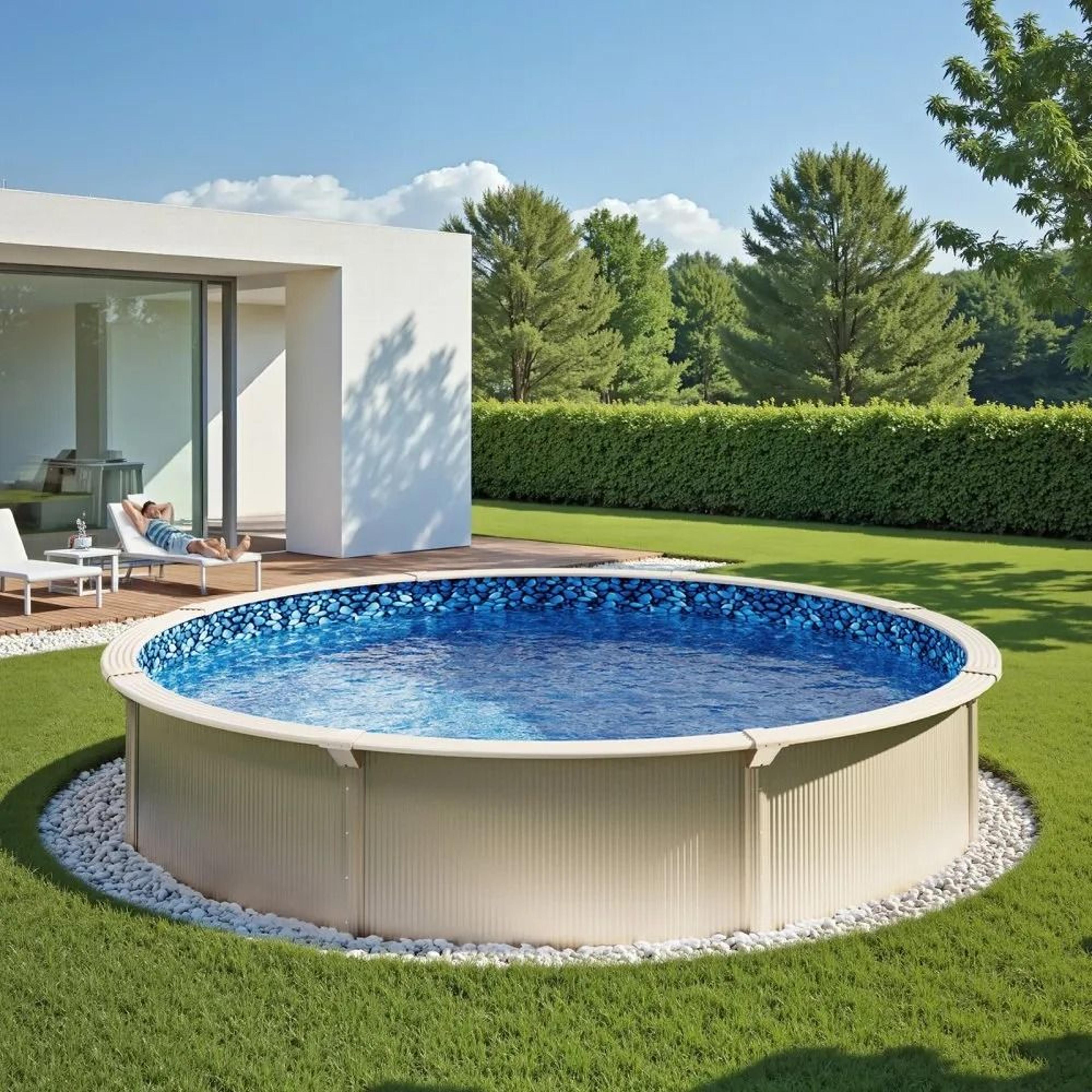24 Ft Round Above Ground Pool Liner With Unibead Design For 52 Inch Steel Wall Pools 6