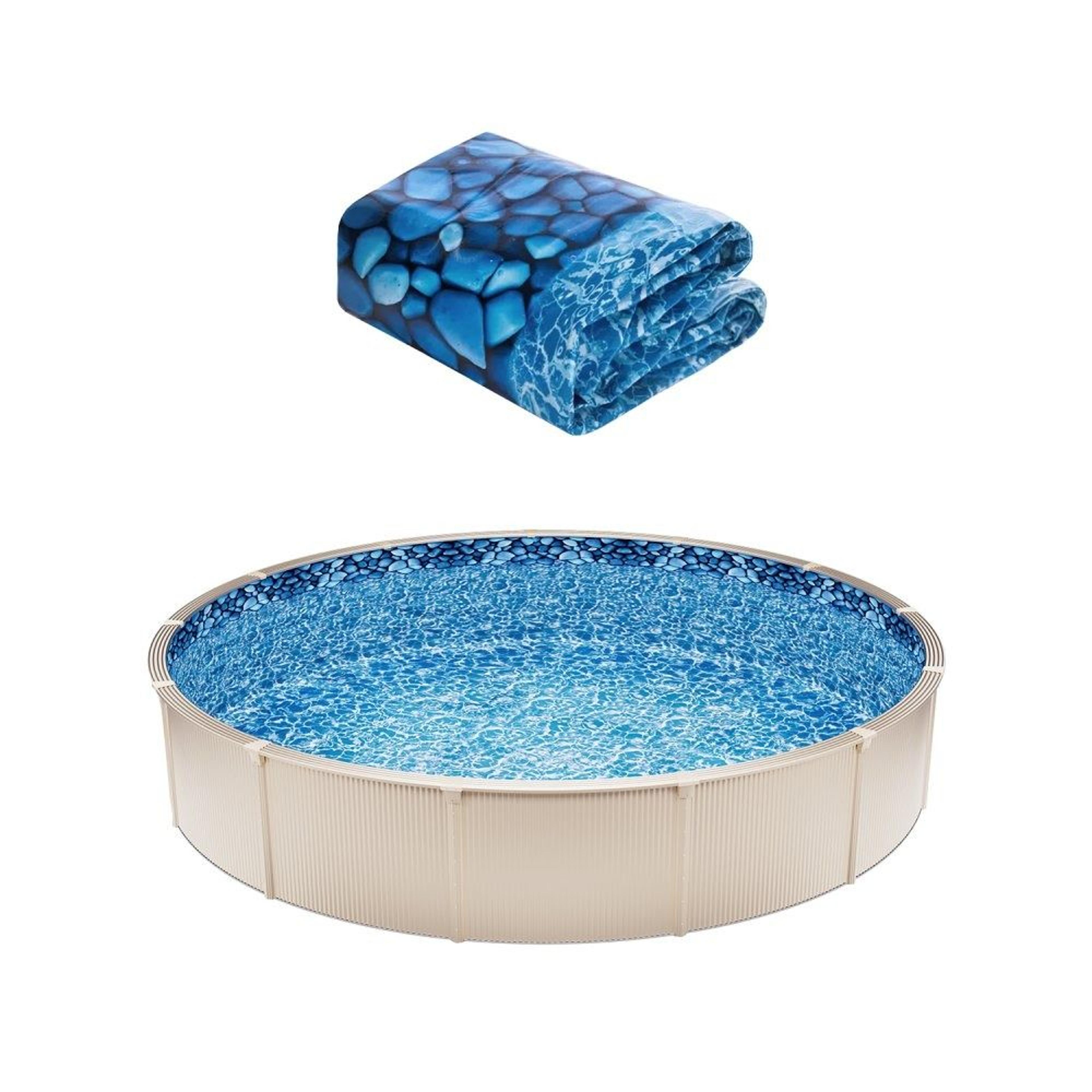 21 ft round above ground pool liner unibead vinyl for 52 inch steel wall pools