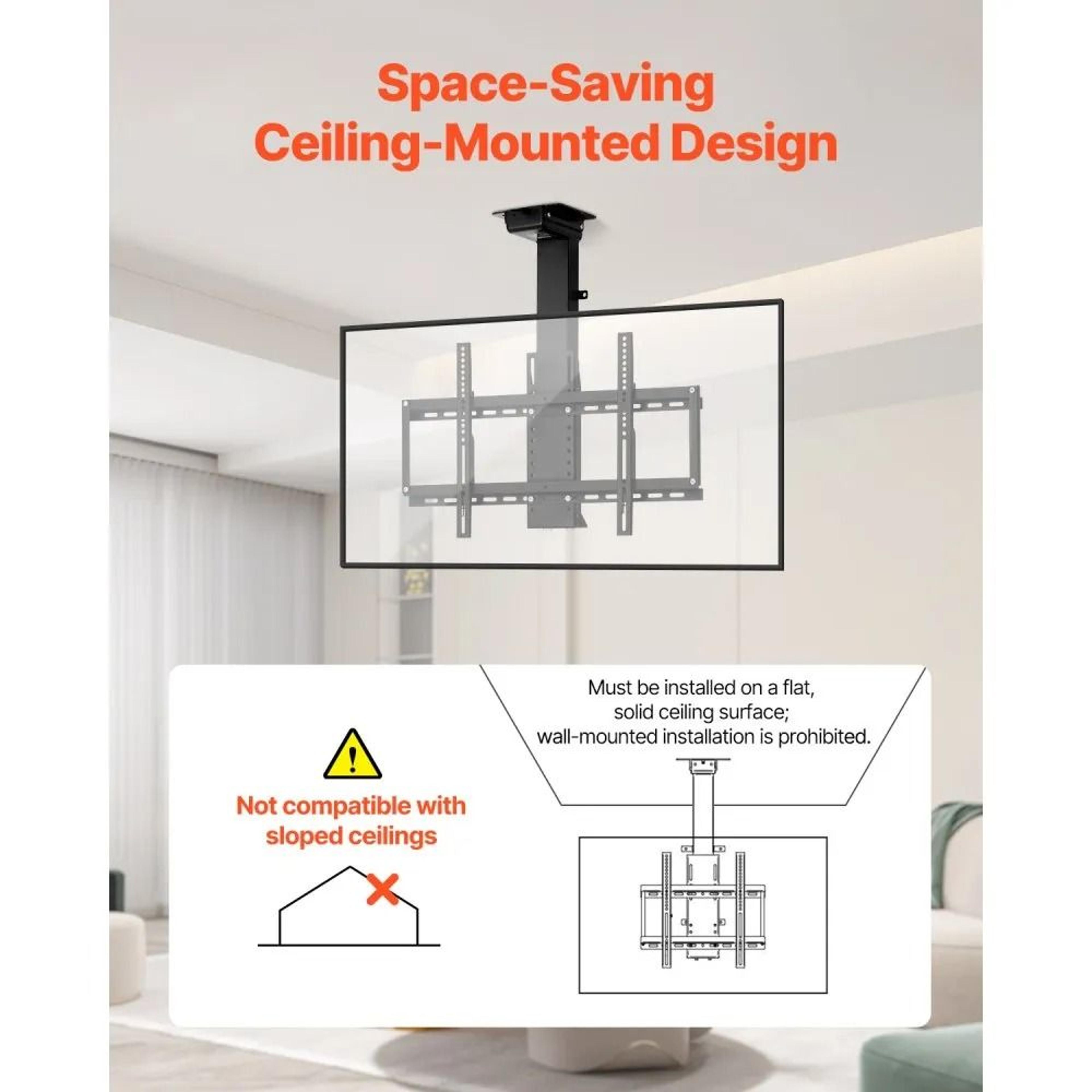 Motorized Ceiling TV Mount For 3255 Inch TVs With Electric Height Adjustment 5