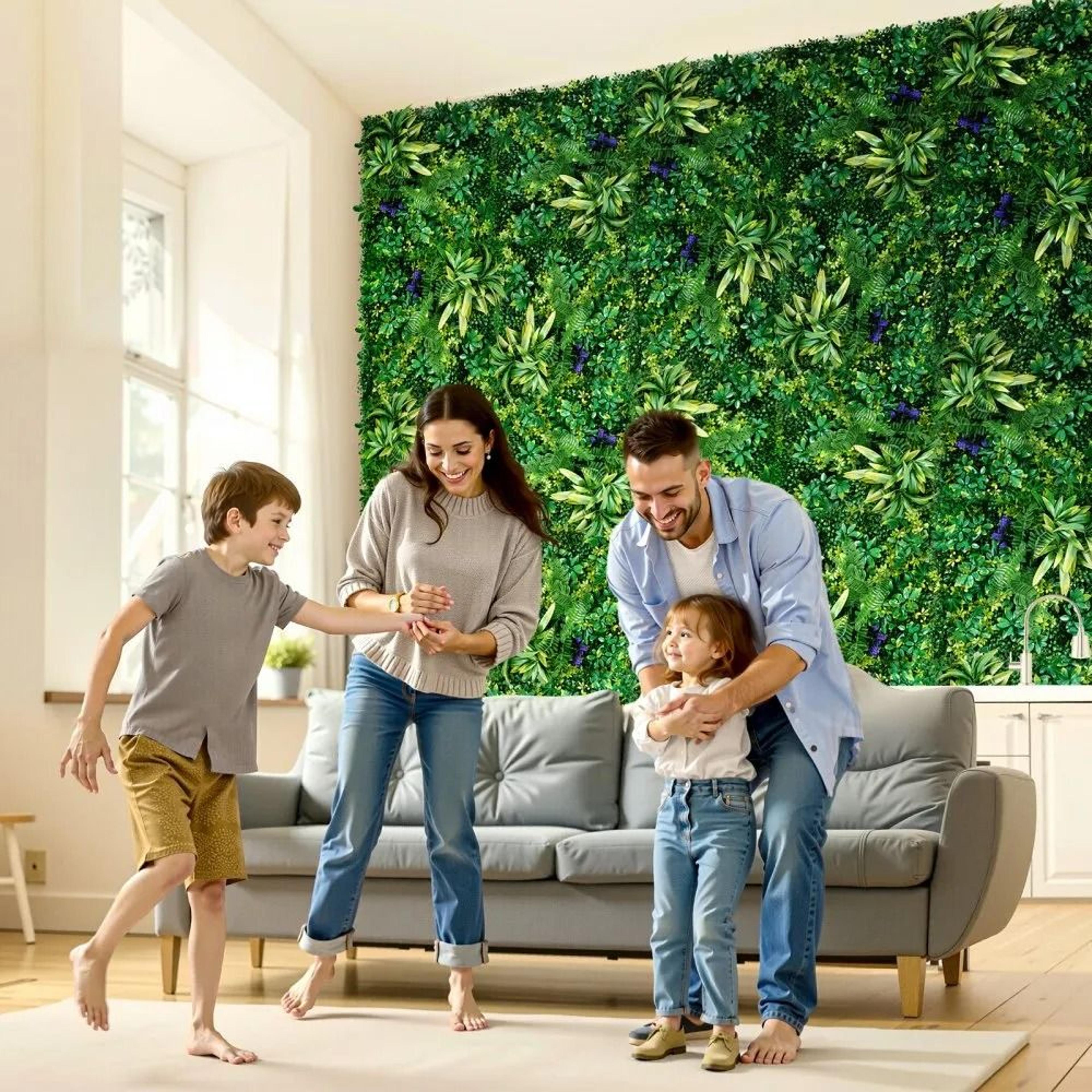 Artificial Grass Wall Panels 12Pack 20 X 20 Inch Faux Greenery Privacy Hedge 6