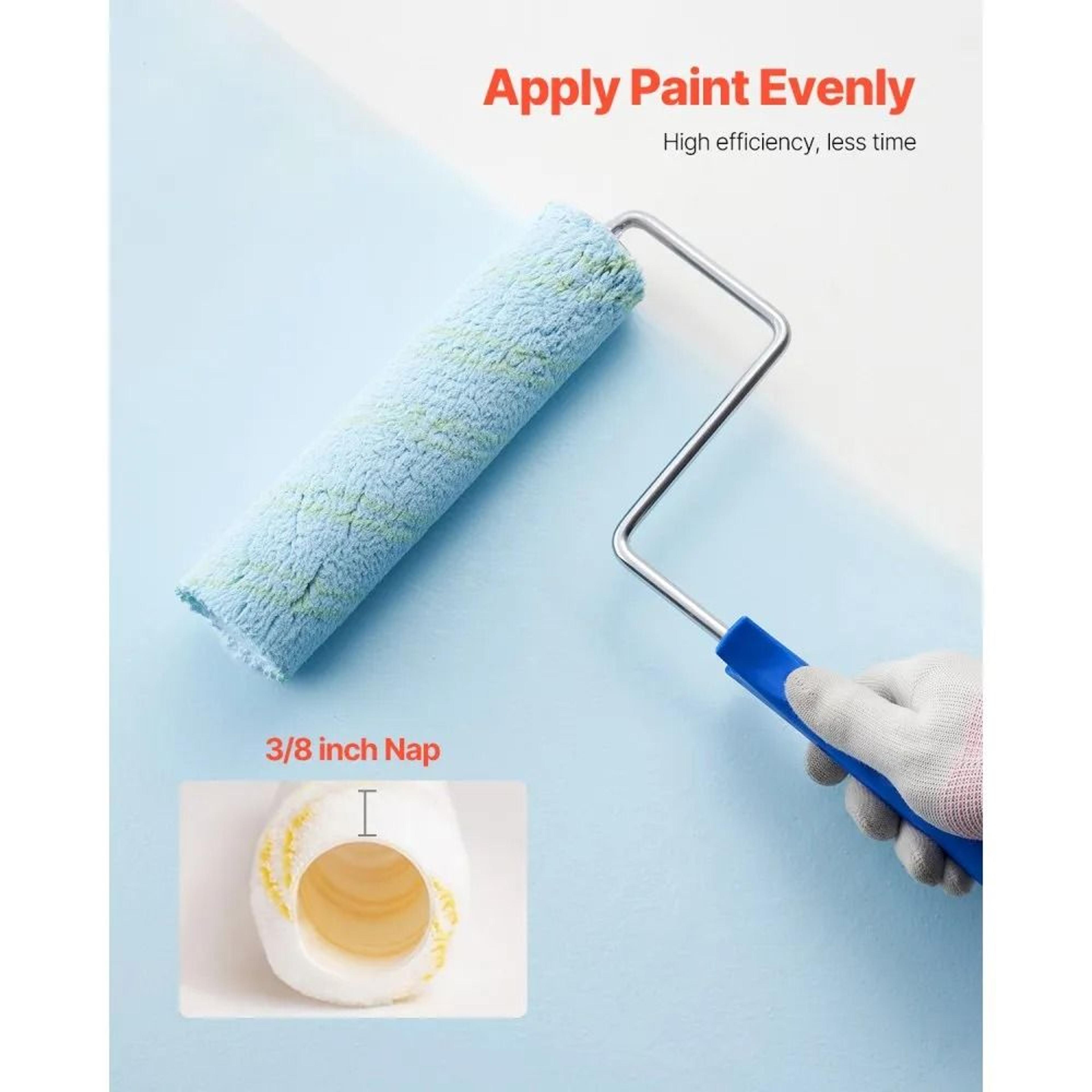 9 Inch Microfiber Paint Roller Covers 12 Pack With 38 Inch Nap Shedless Design 1
