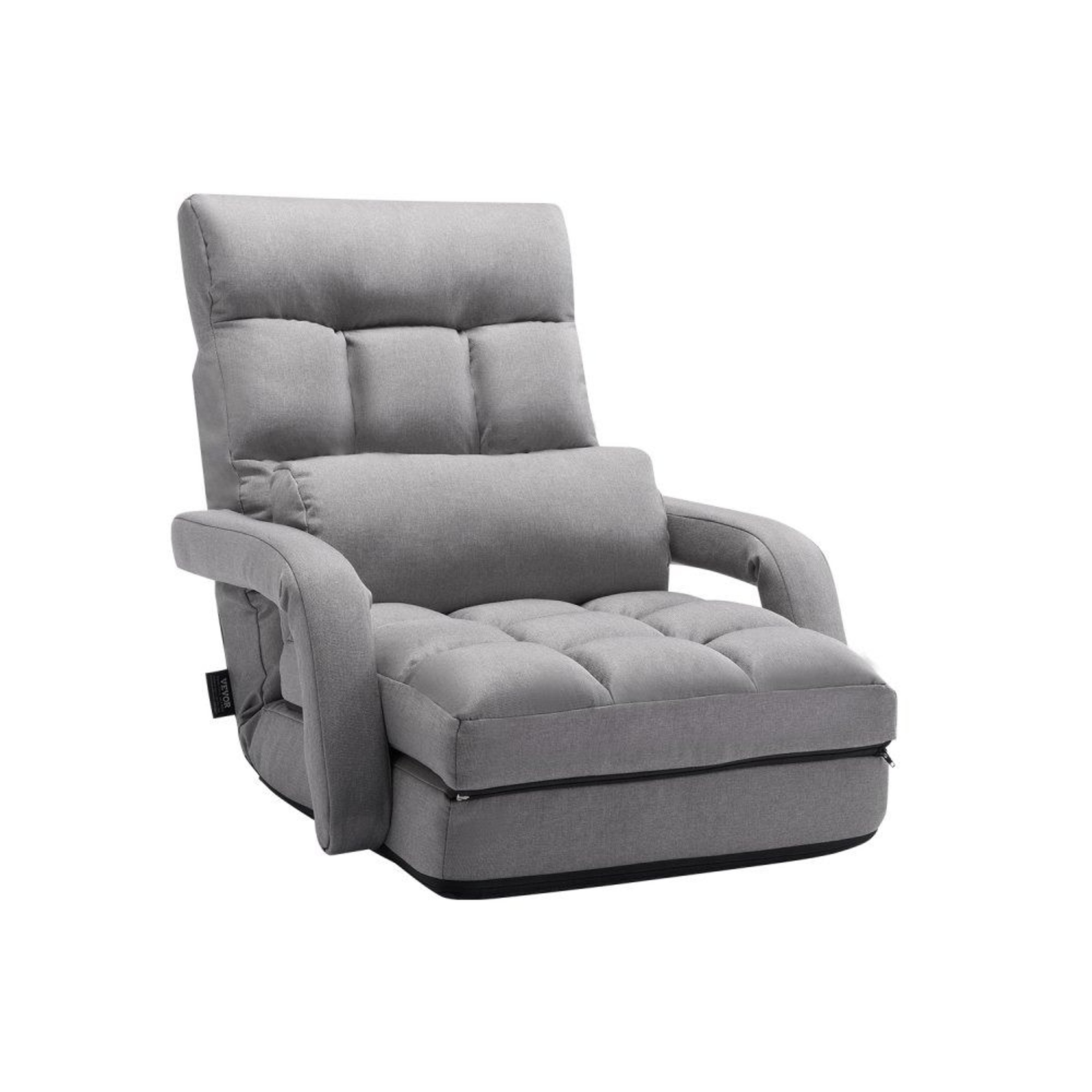 adjustable floor gaming chair with 5 reclining positions and foldable sofa bed design