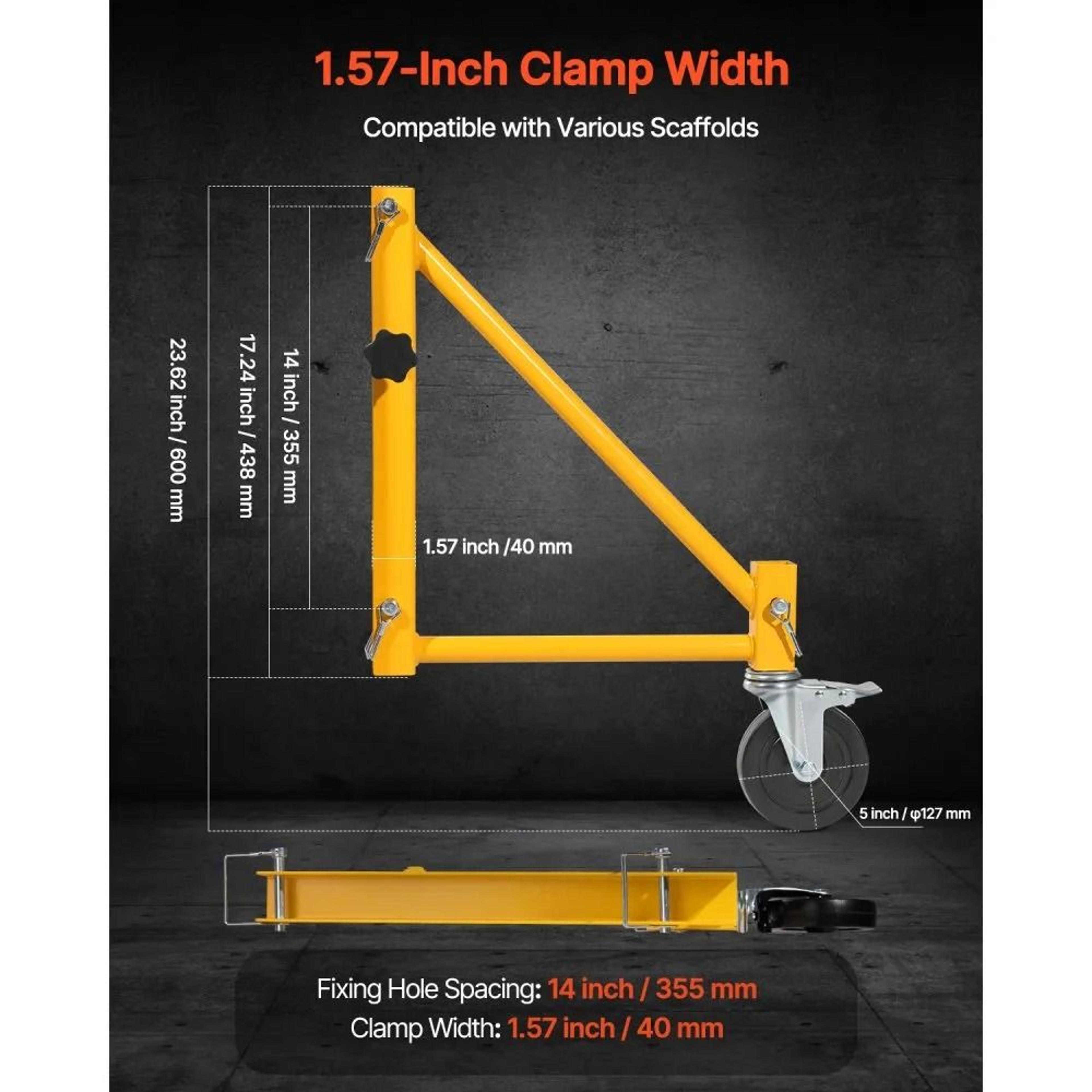 4Pack Baker Scaffold Outriggers With 5Inch Swivel Casters And 1000 Lb Capacity 2