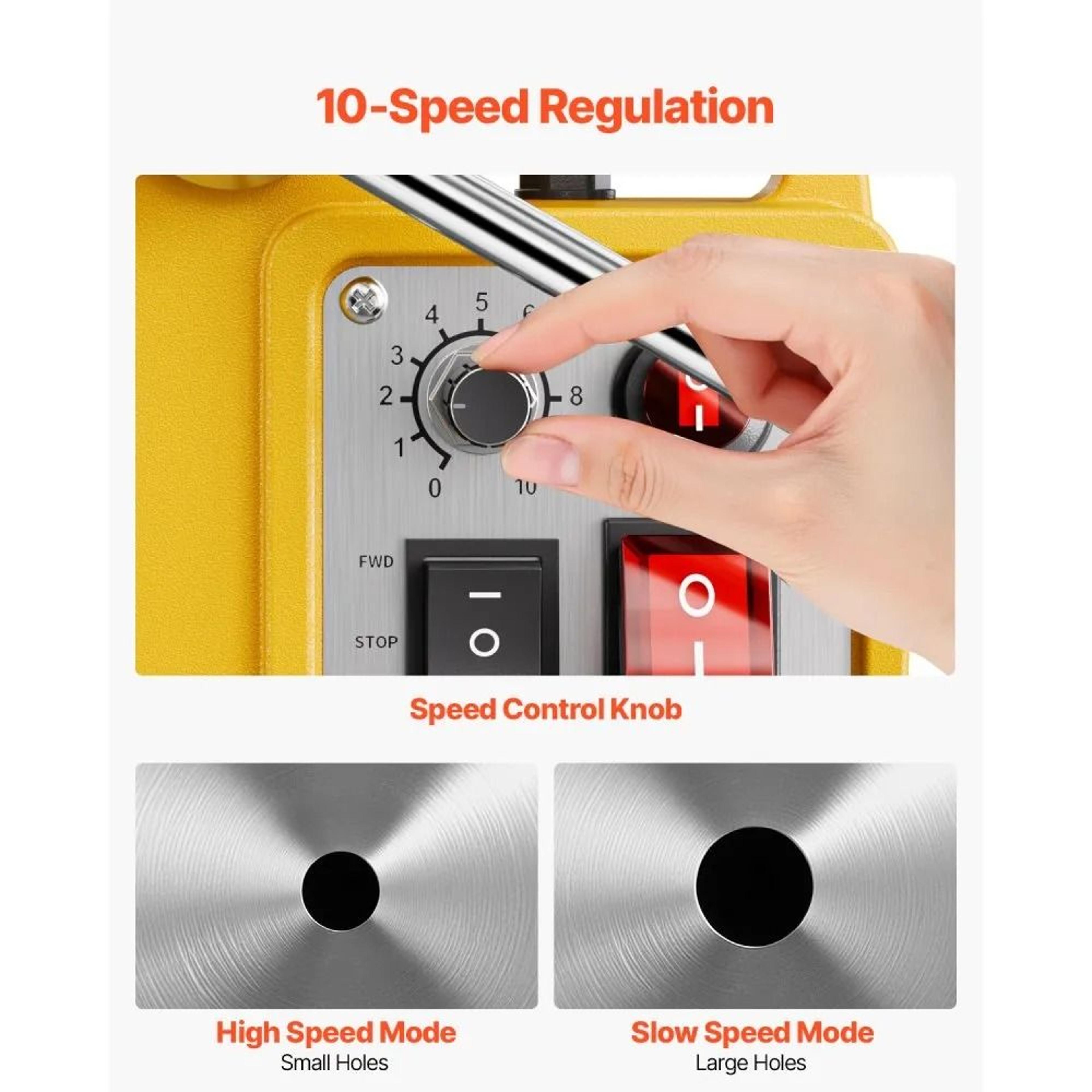 1200W Magnetic Drill Press With Variable Speed And 16Inch Coring Capacity 4
