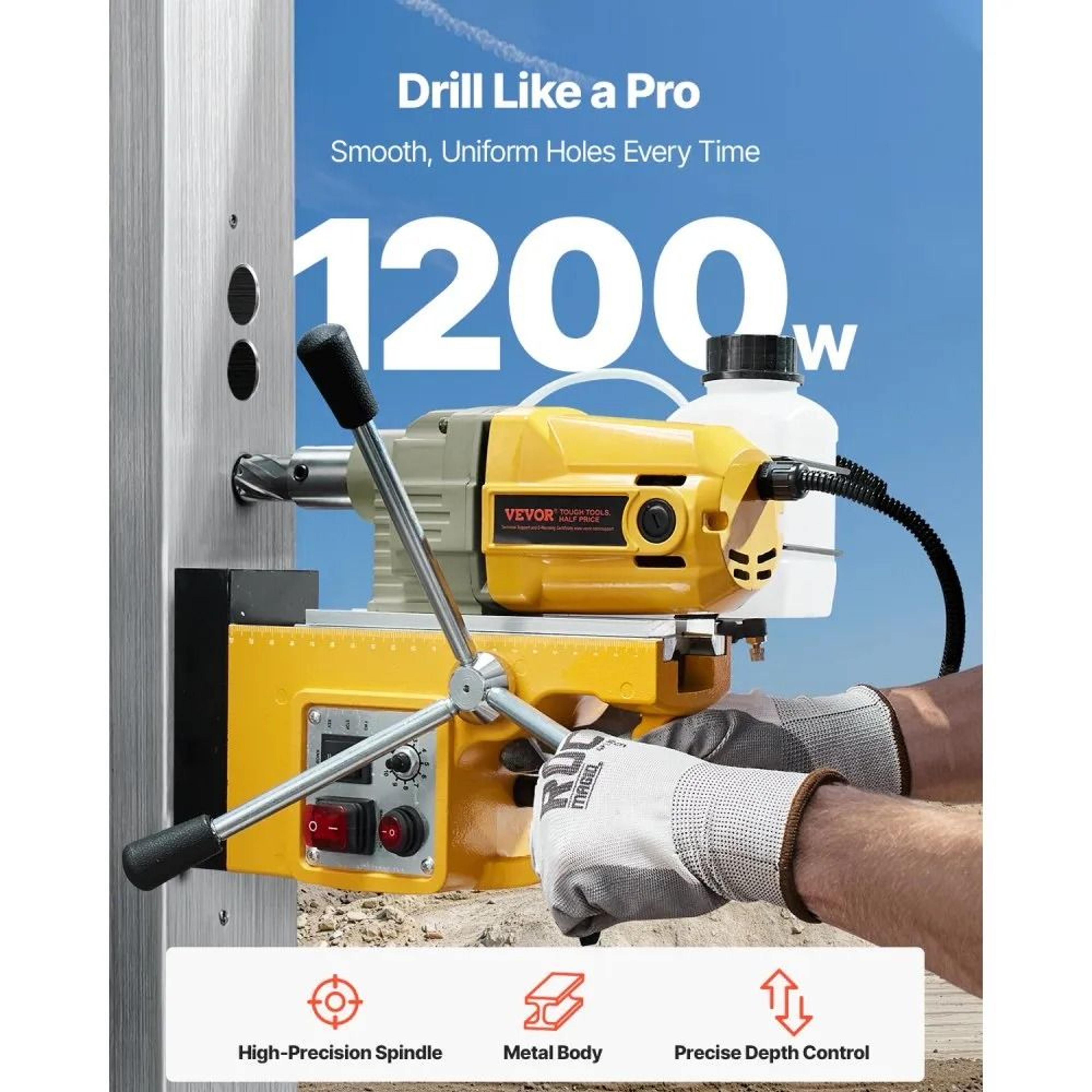 1200W Magnetic Drill Press With Variable Speed And 16Inch Coring Capacity 1