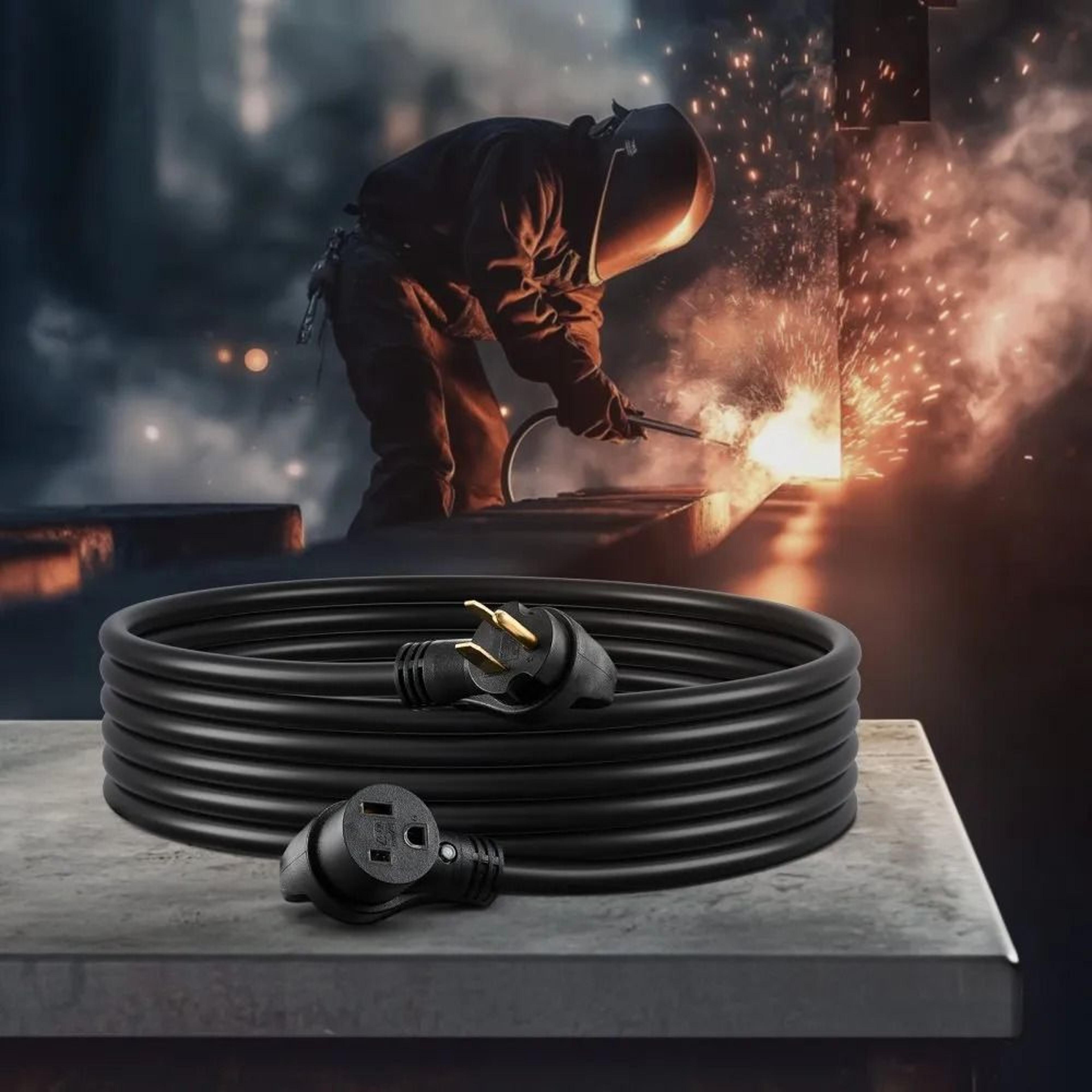50 Amp Generator Extension Cord 50 Ft Heavy Duty 6 AWG Power Cable 6