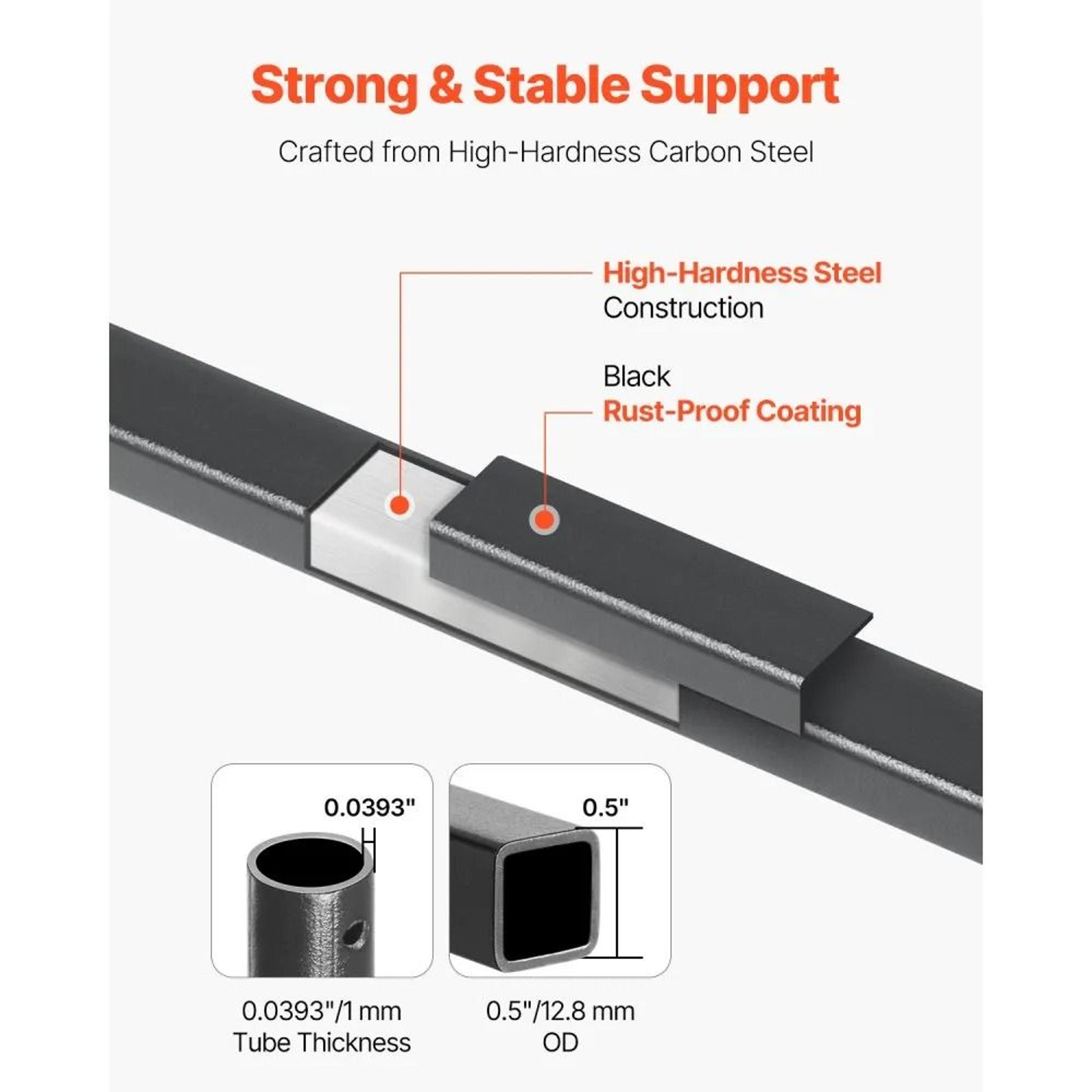 31 Pack 44 Inch Carbon Steel Stair Balusters With Matte Black Finish 3