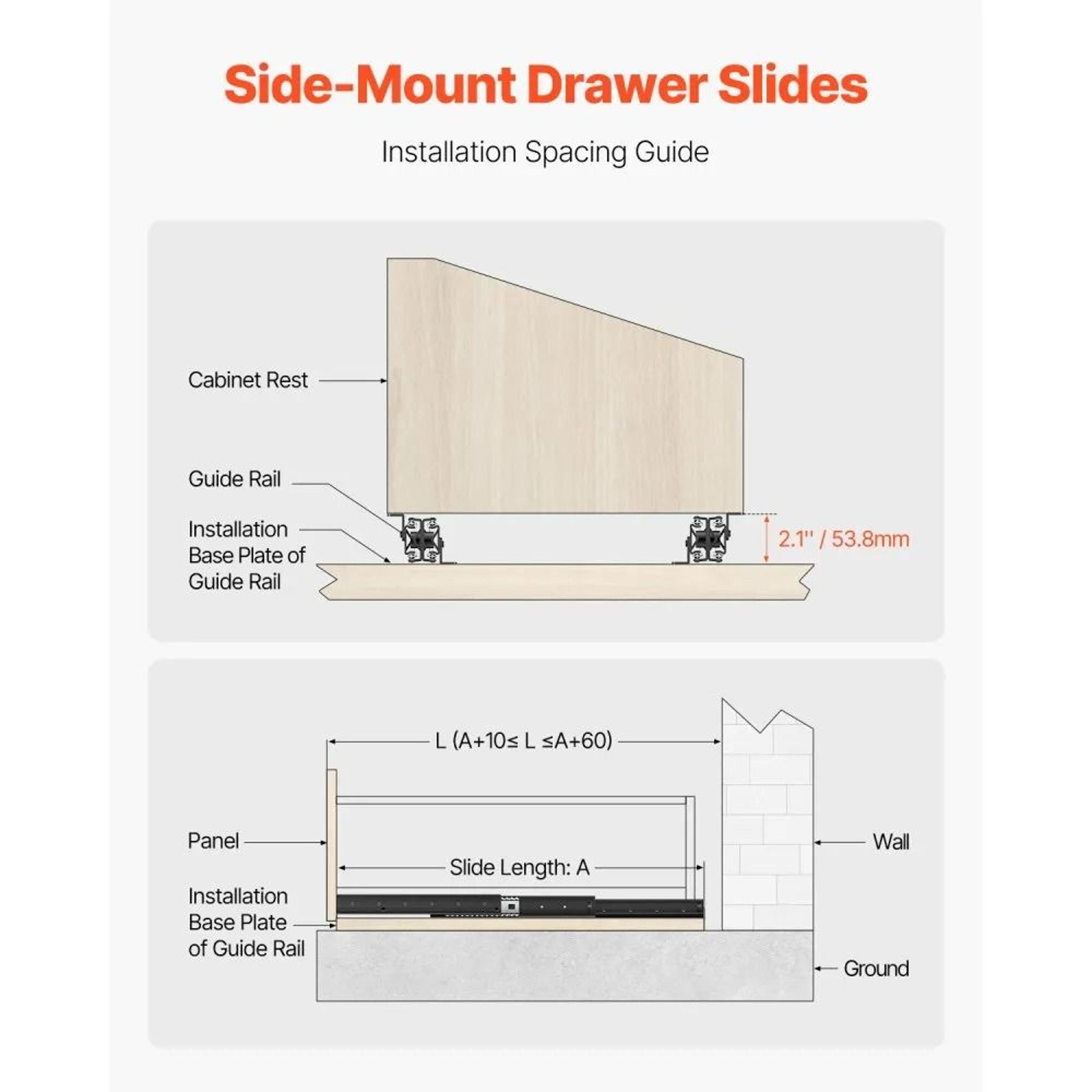 Heavy Duty Undermount Drawer Slides With Full Extension And 260 Lb Capacity 4