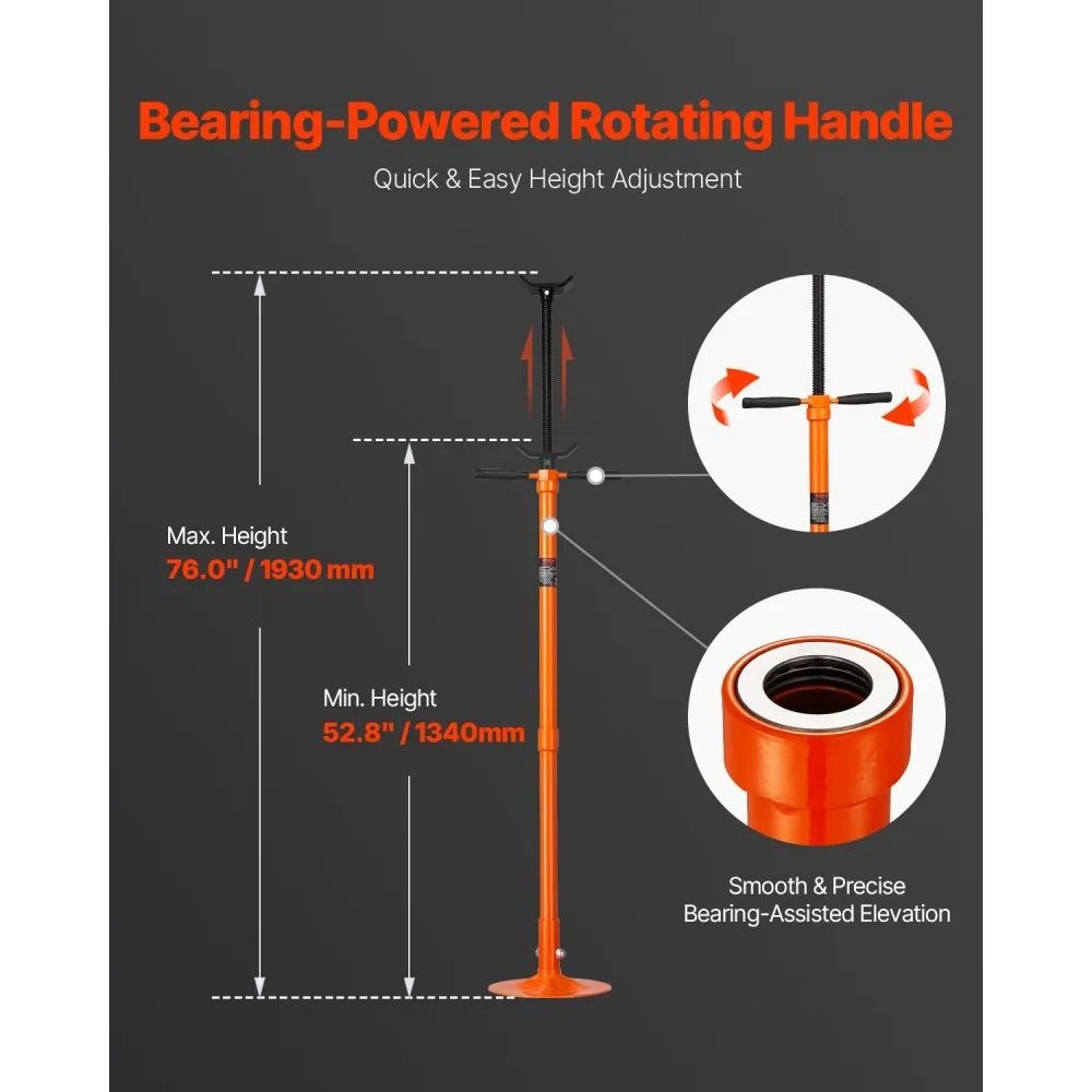 Underhoist Support Stand With 34 Ton Capacity And Adjustable 52876 Inch Height 5