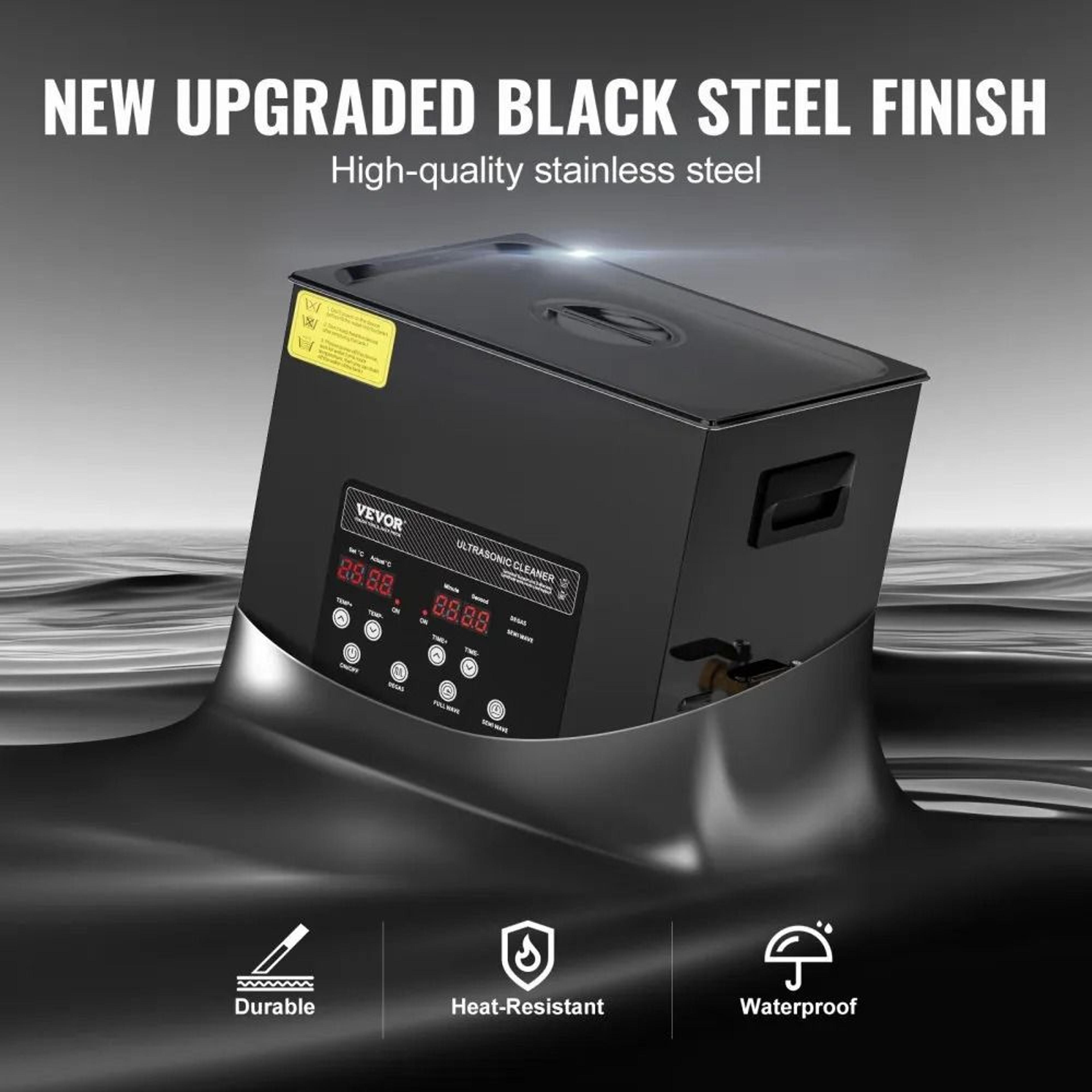 10L Ultrasonic Cleaner With 240W Power And Digital Heater Timer 5