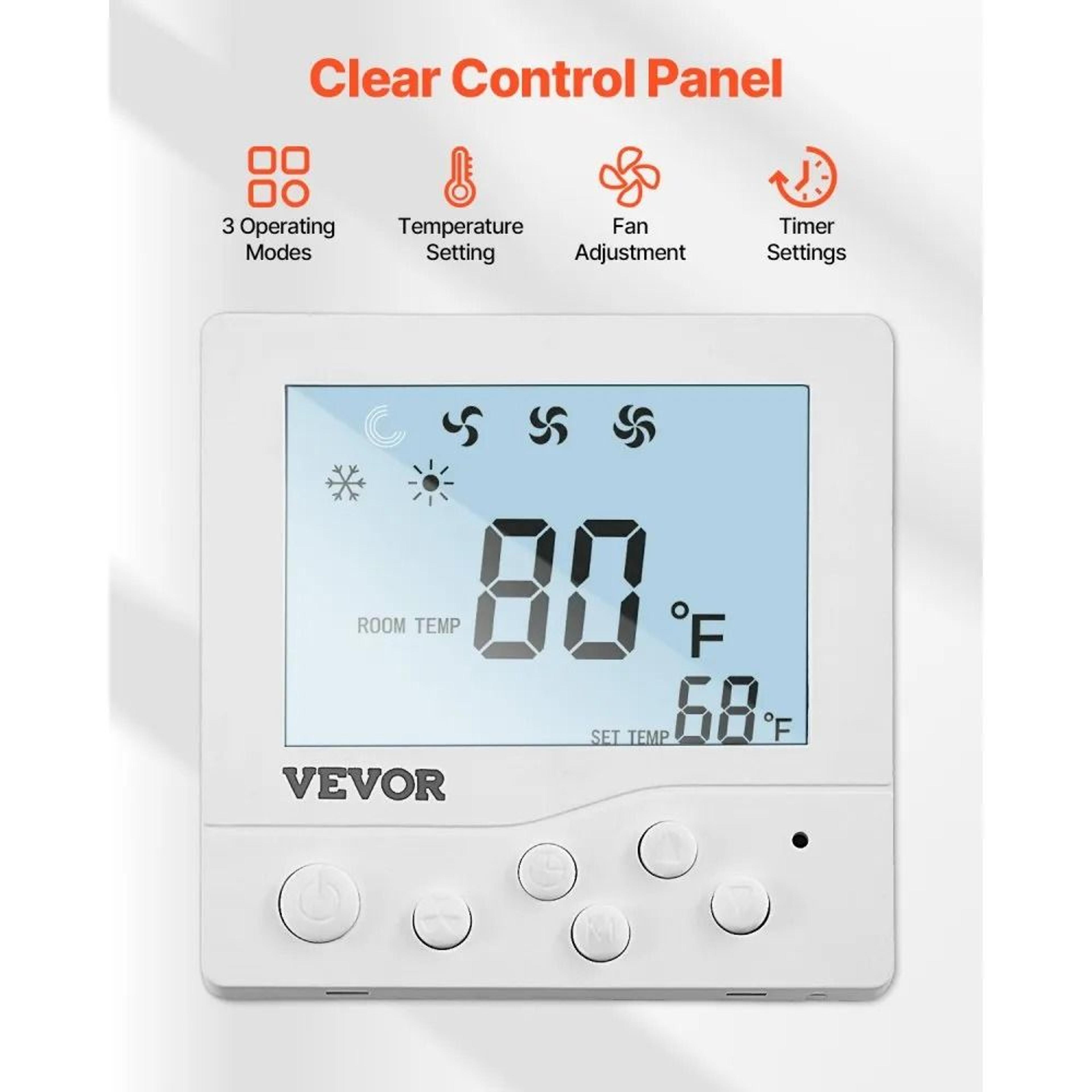 13500 BTU NonDucted Rooftop RV Air Conditioner With 3Speed Fan And Control Panel 3