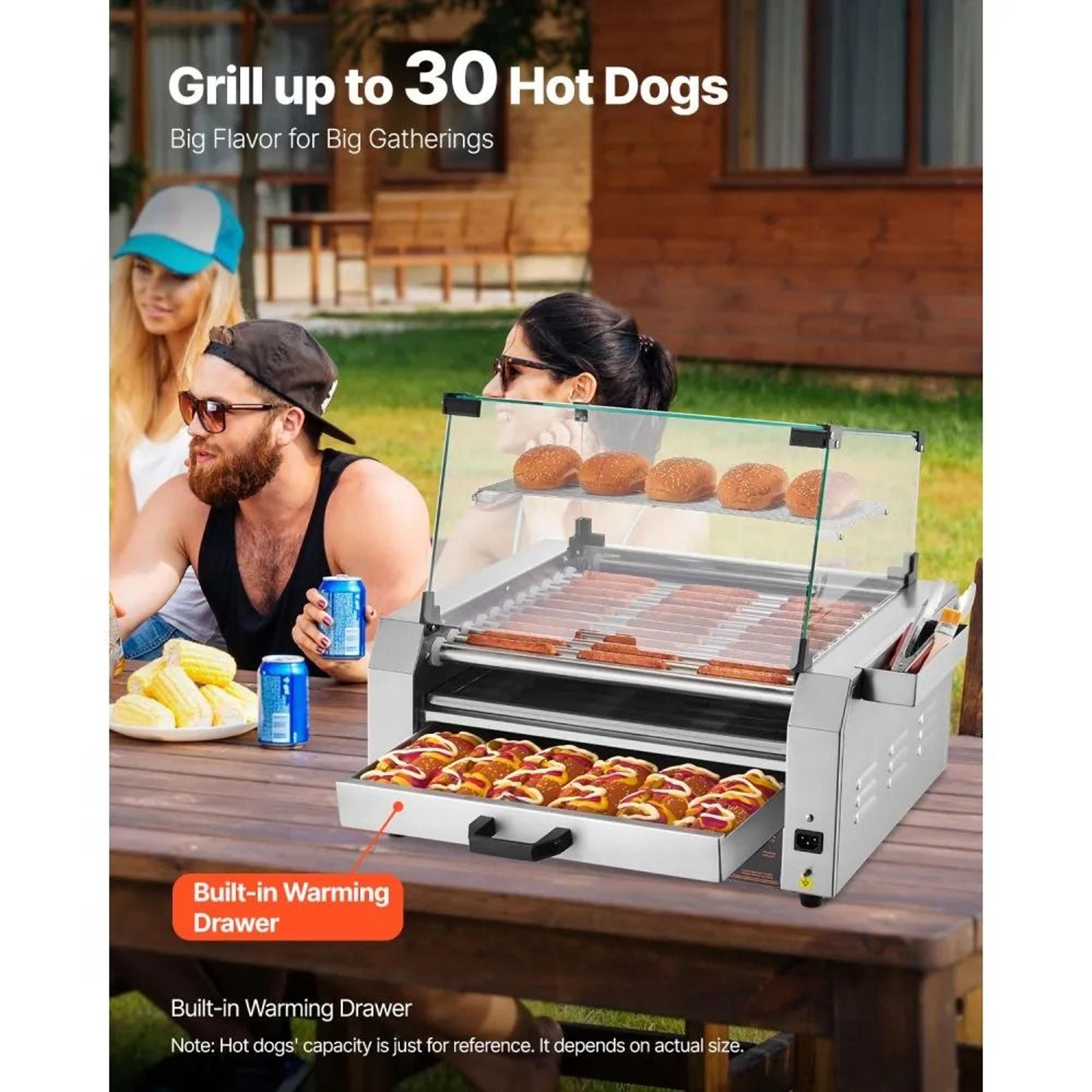 Commercial Hot Dog Roller Grill With 11 Rollers And 30 Hot Dog Capacity 1