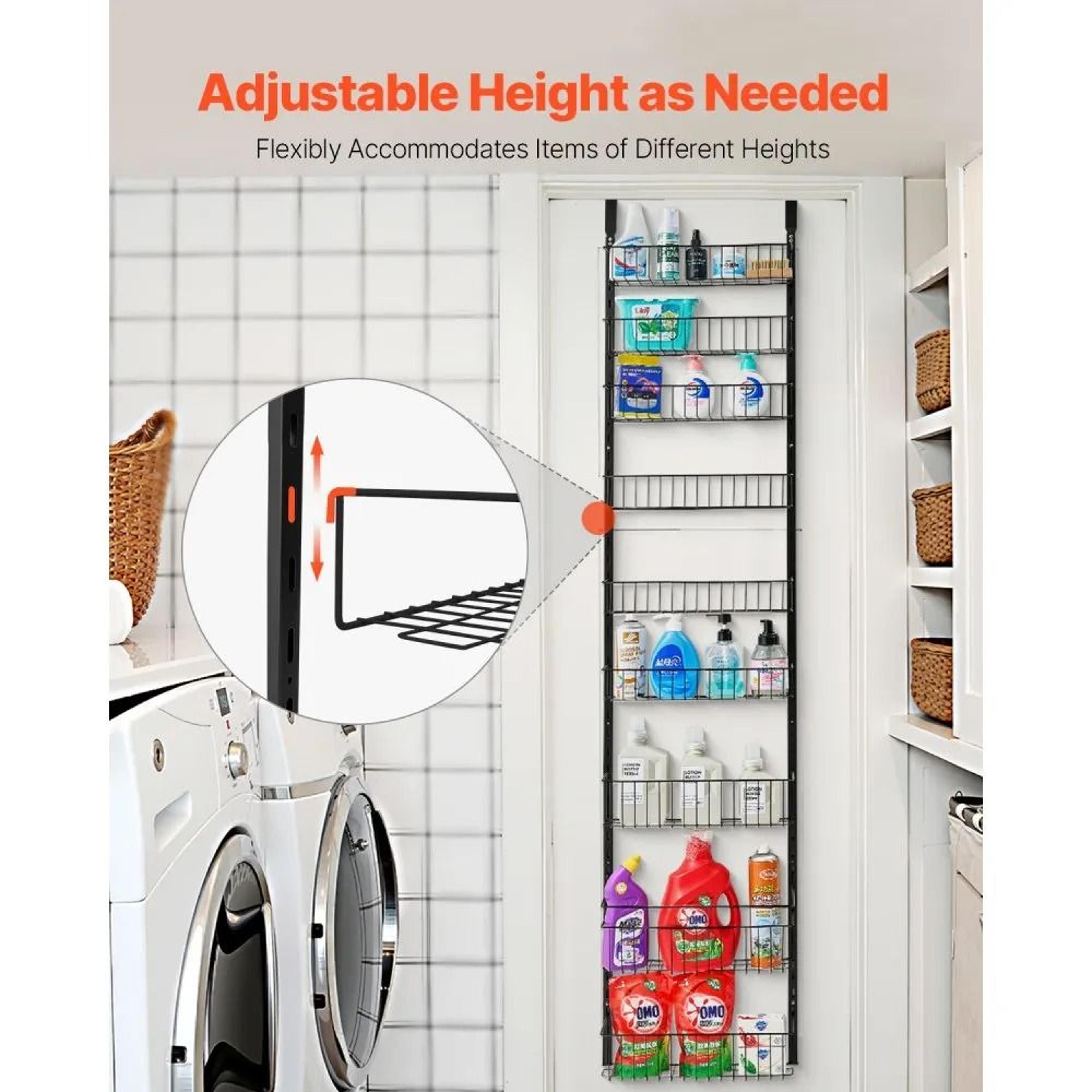 9Tier Over The Door Pantry Organizer With Adjustable Steel Storage Baskets 4