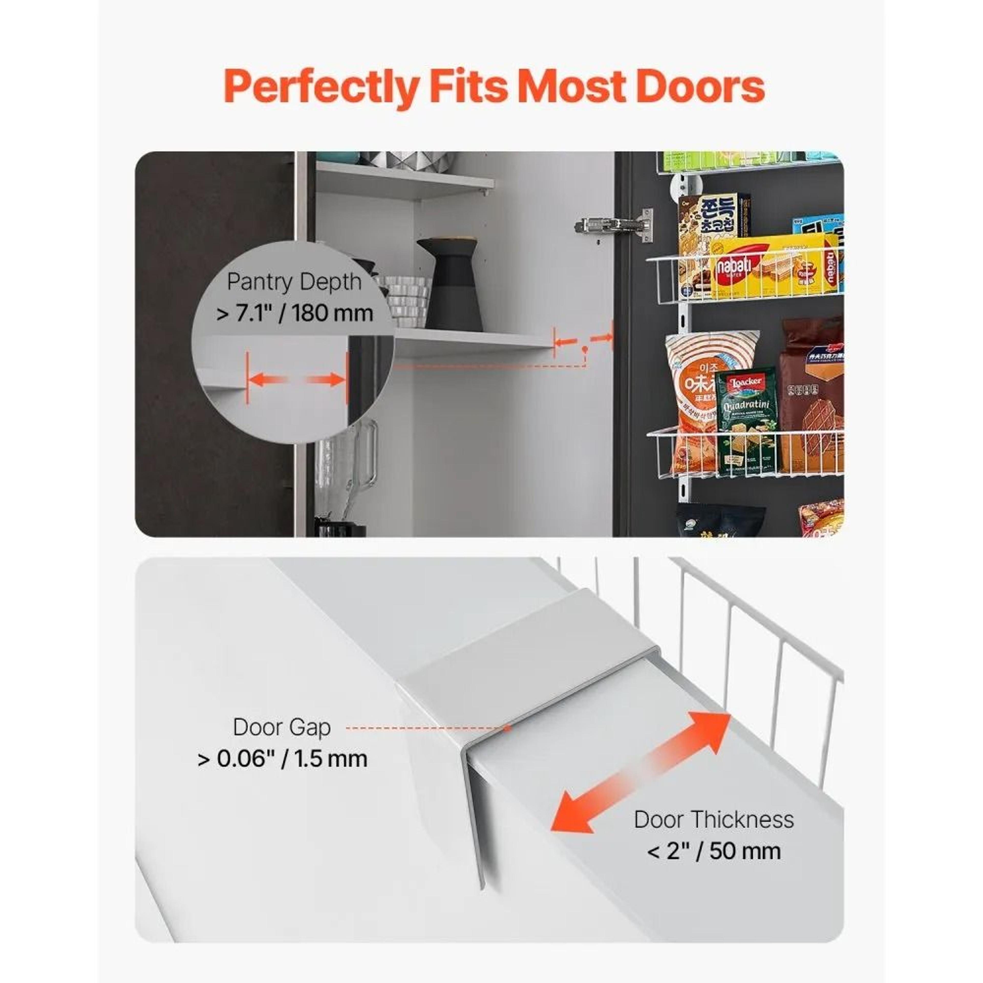 10Tier Over The Door Pantry Organizer With Adjustable Steel Storage Baskets 4