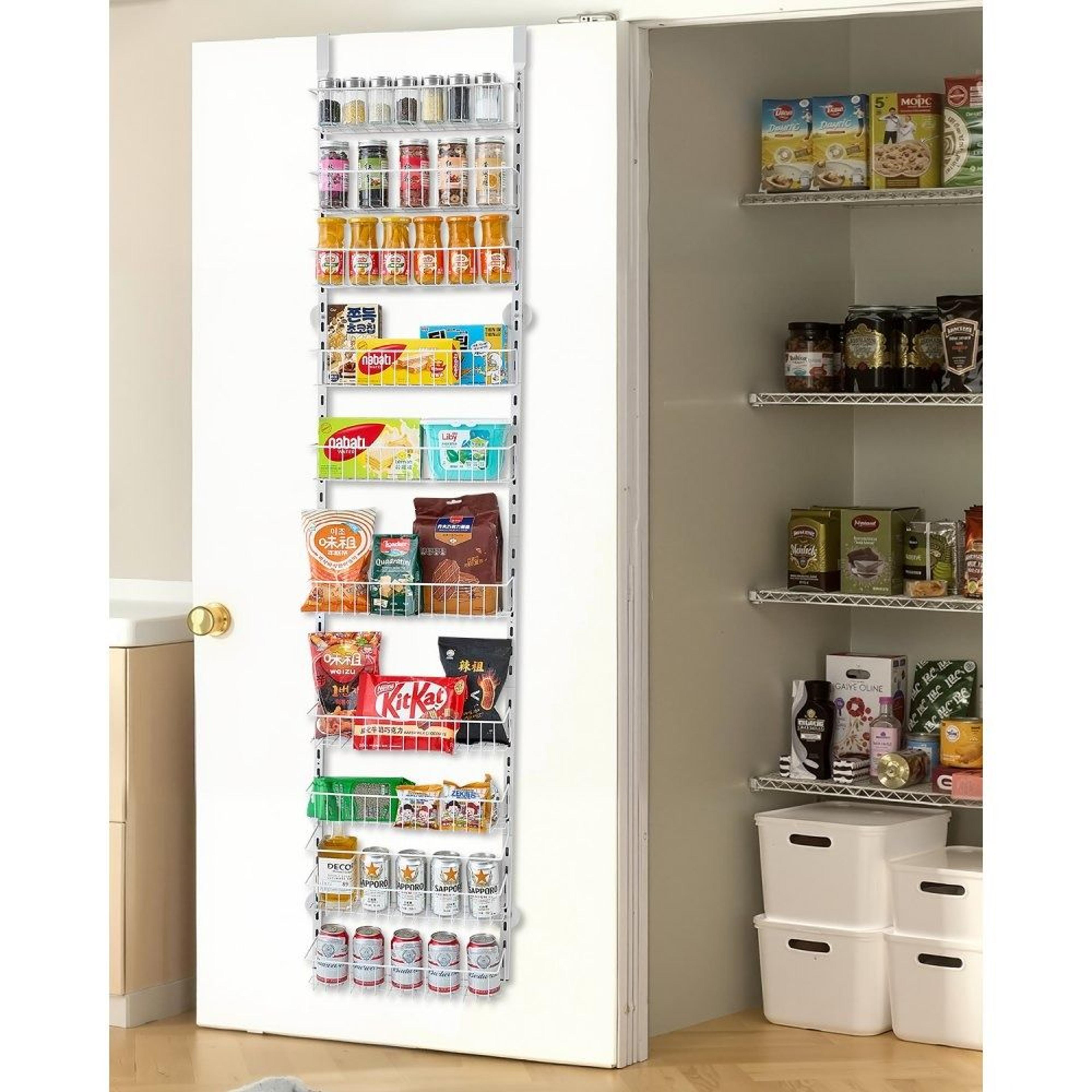 10Tier Over The Door Pantry Organizer With Adjustable Steel Storage Baskets 6