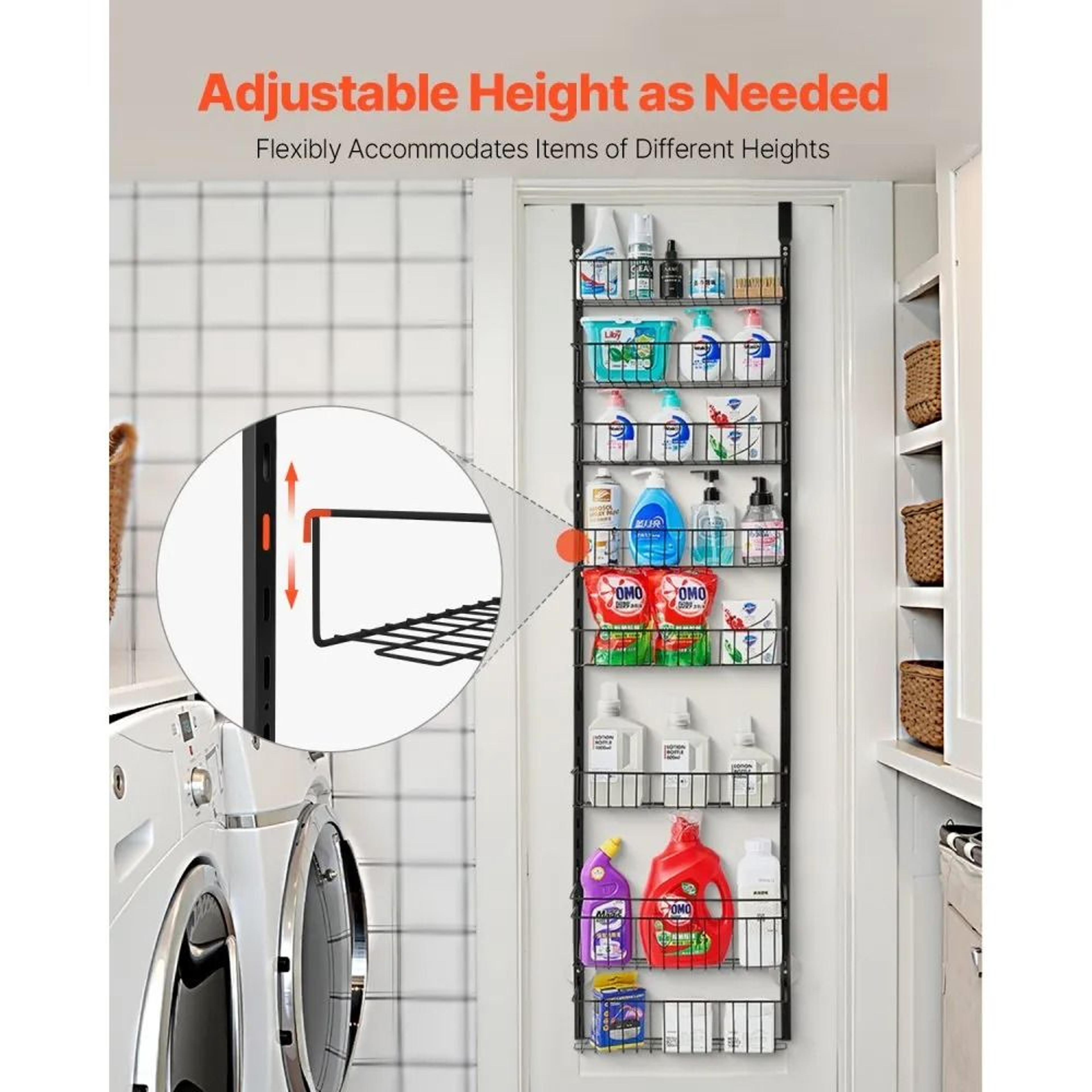 8Tier Over The Door Pantry Organizer With Adjustable Steel Storage Baskets 4
