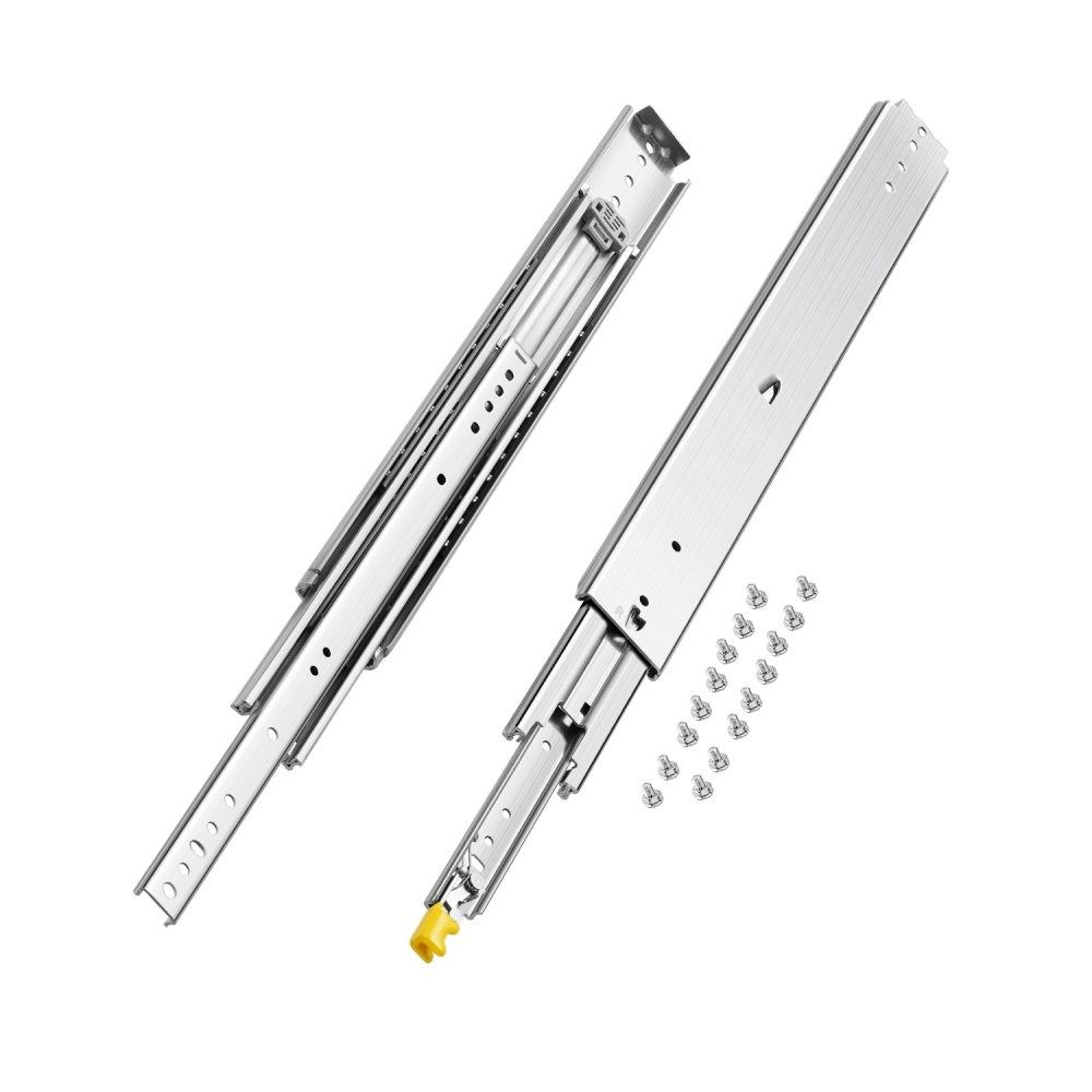 24-inch heavy-duty locking drawer slides 500 lb capacity full extension pair