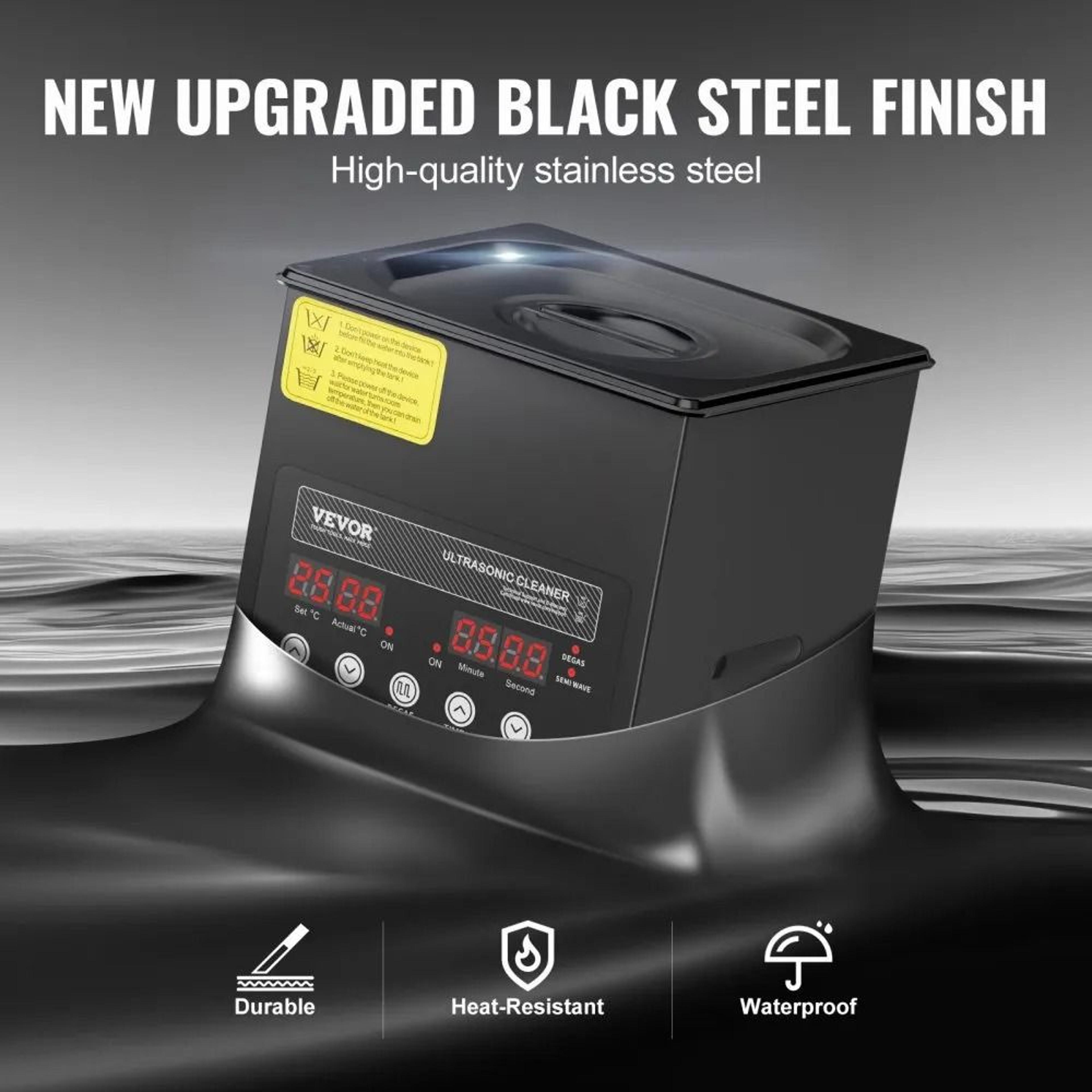 2L Ultrasonic Cleaner With 40kHz Cleaning Power And Digital Heater Timer 3