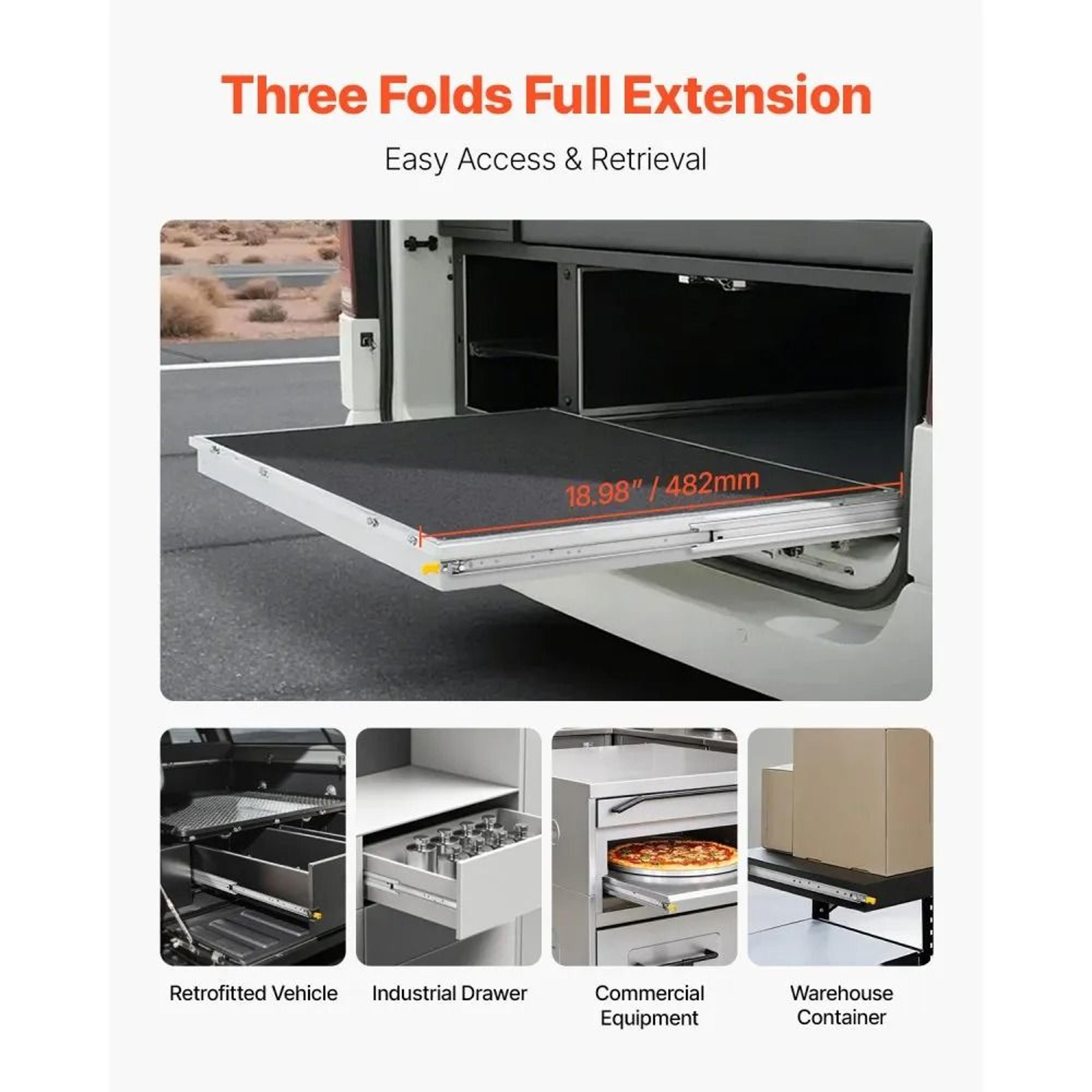 18Inch Heavy Duty Locking Drawer Slides With 250 Lb Capacity And Full Extension 3