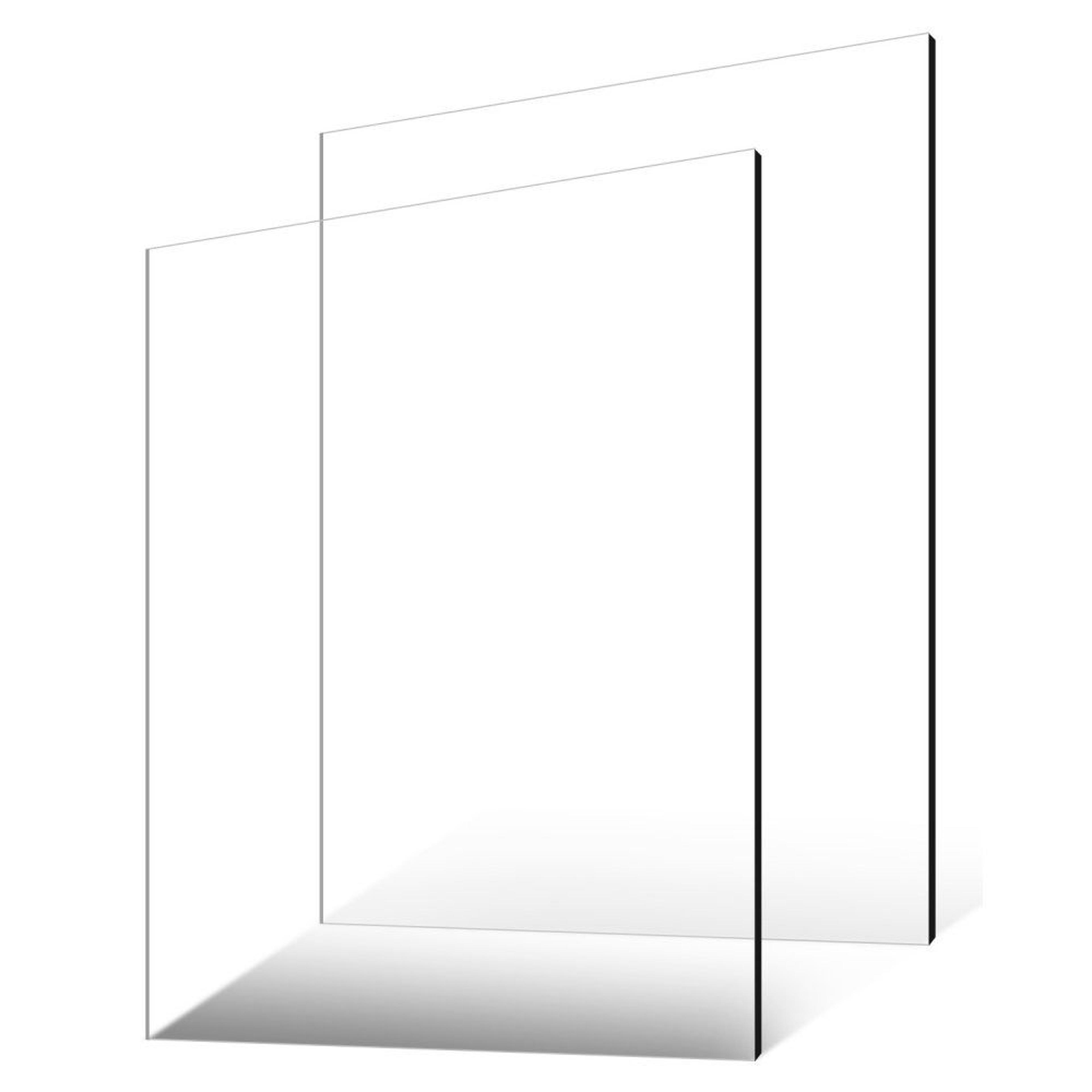 clear acrylic plexiglass sheets 24 x 36 inch 1/4 inch thick 2-pack for diy crafts and displays