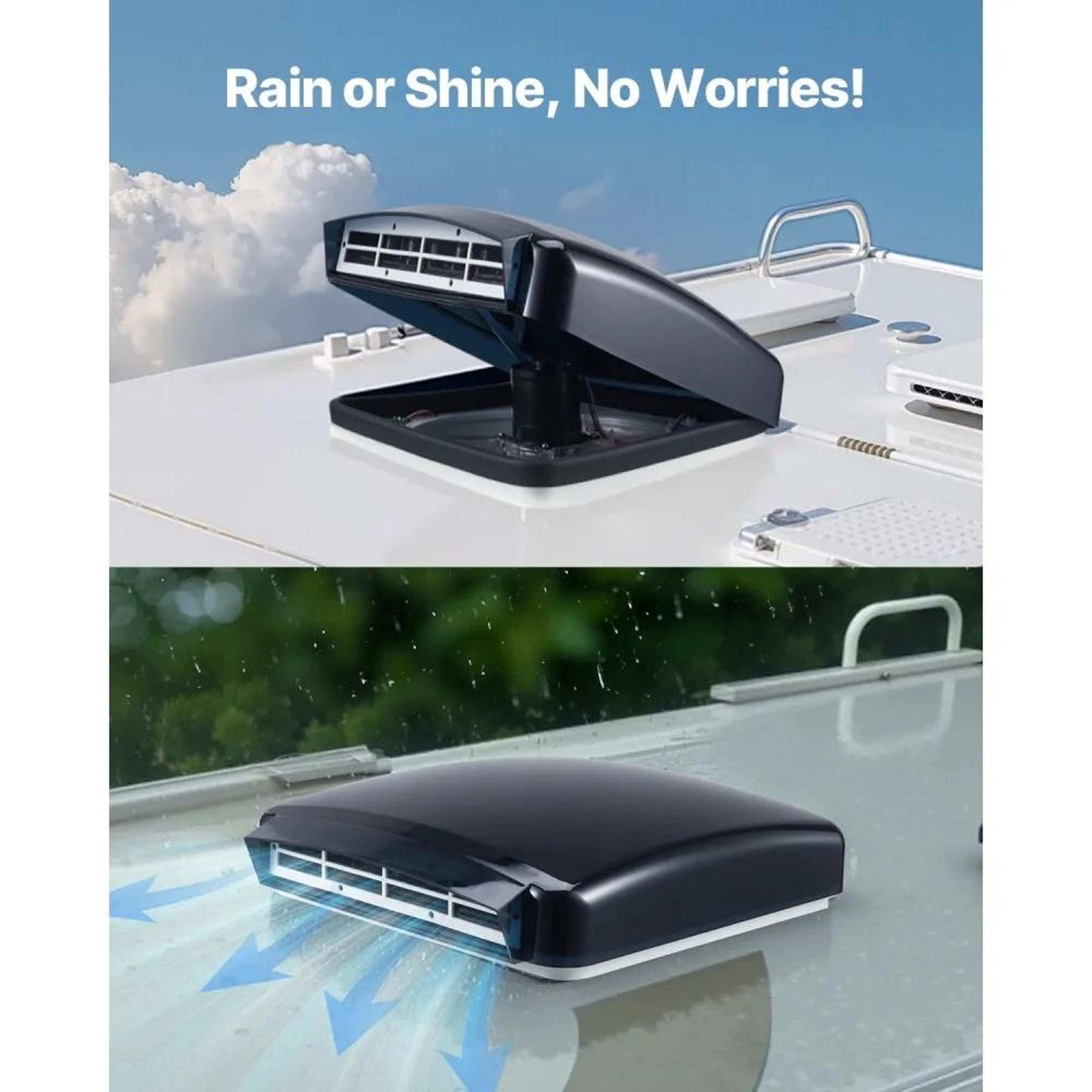 14Inch RV Roof Vent Fan With 10Speed Reversible Airflow And Remote Control 4